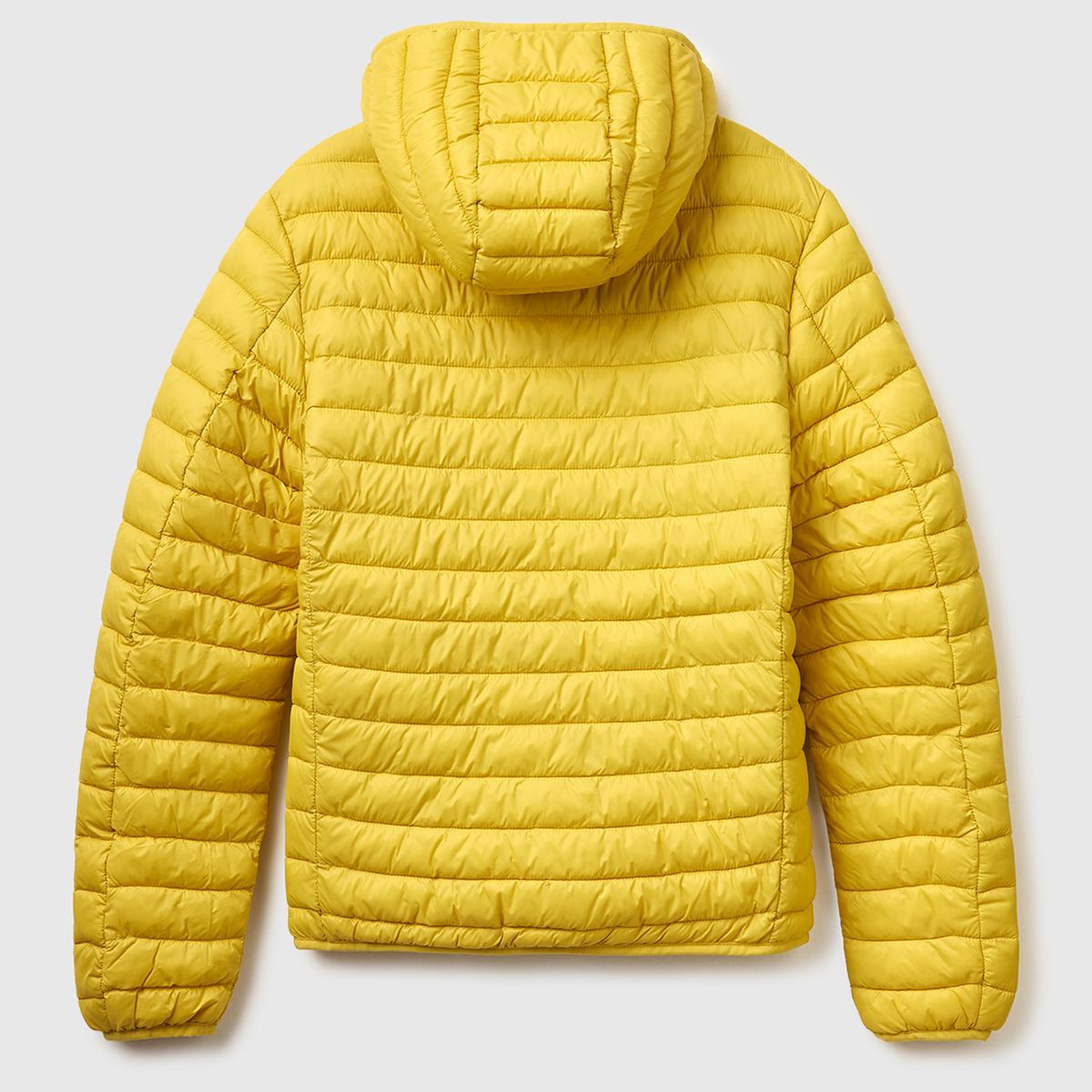 Erkek Sarı Polyester Dolgulu Regular Fit Kapüşonlu Puffer Mont