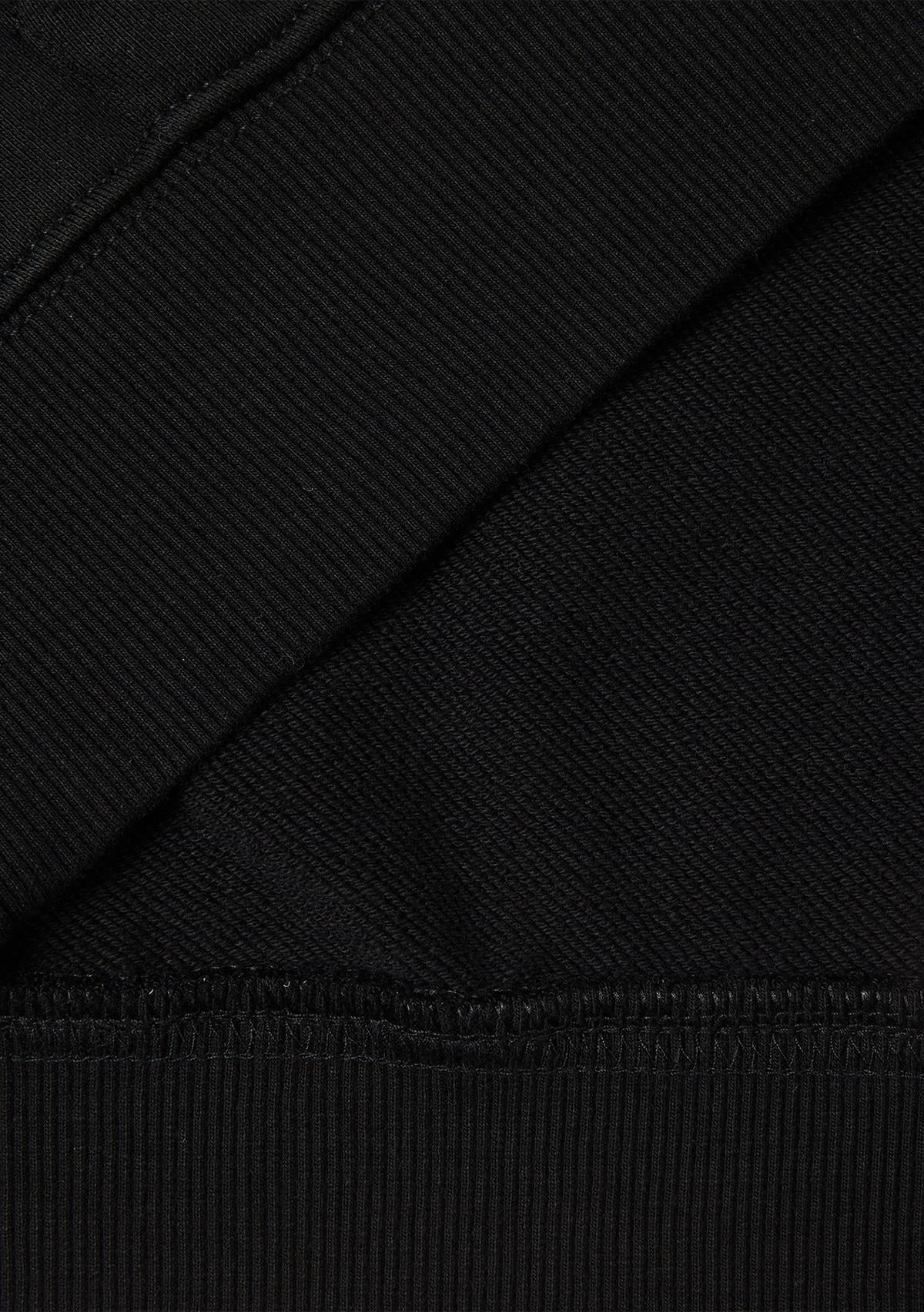 Erkek Siyah %100 Pamuk Grafik Baskılı Kapüşonlu Sweatshirt