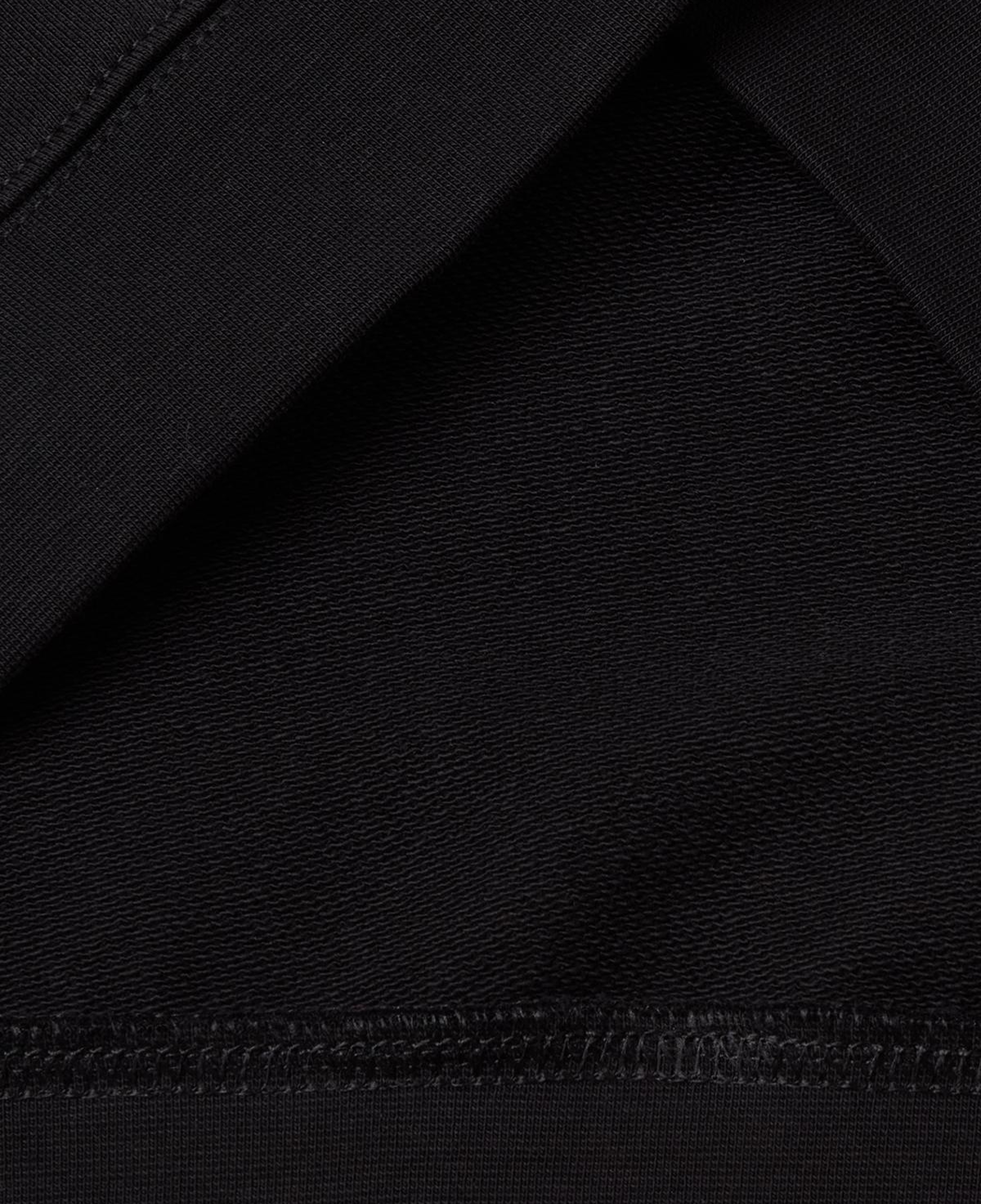 Erkek Siyah %100 Pamuk Logo Detaylı Fermuarlı Dik Yaka Sweatshirt