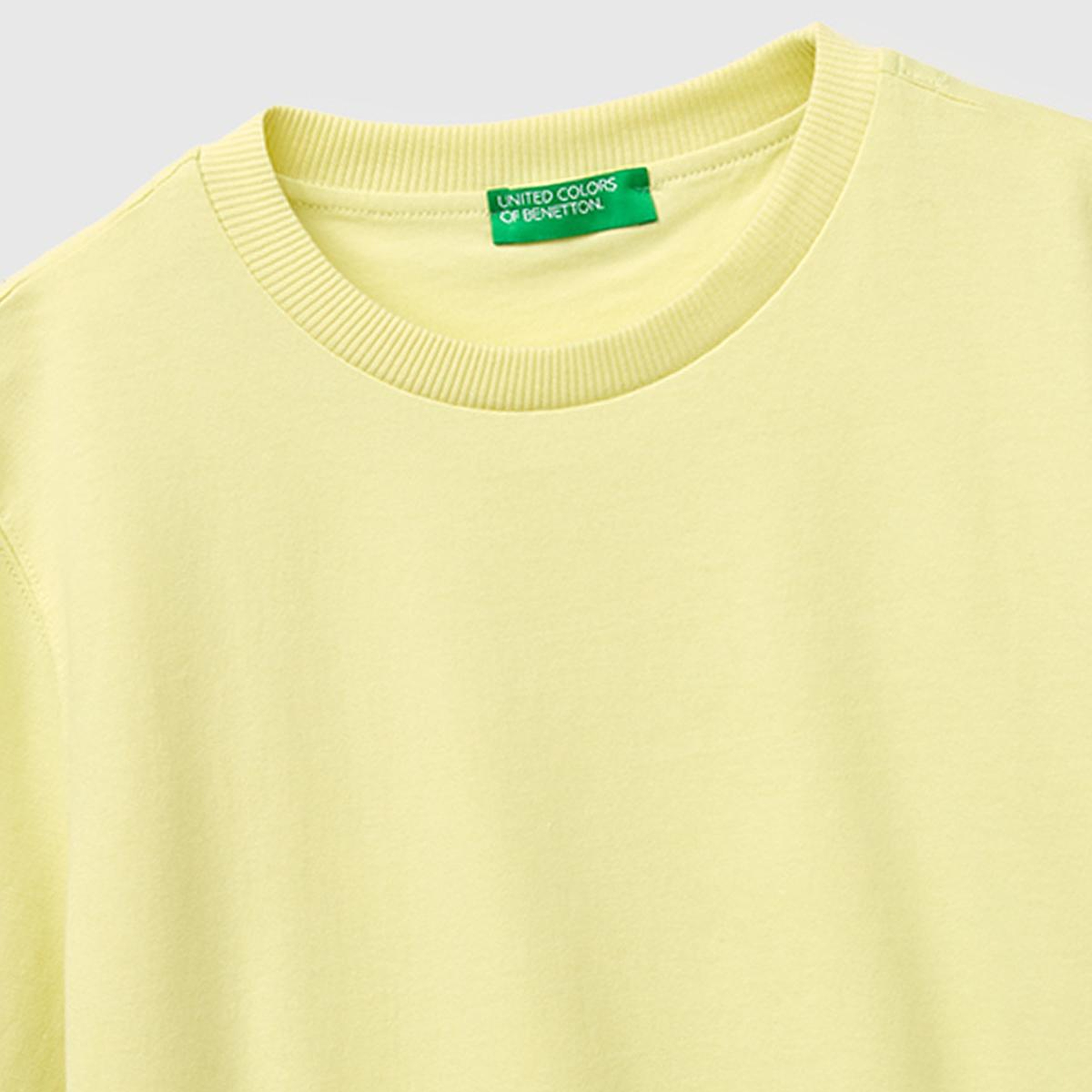 Kadın Sarı %100 Koton Boxy Fit T-Shirt