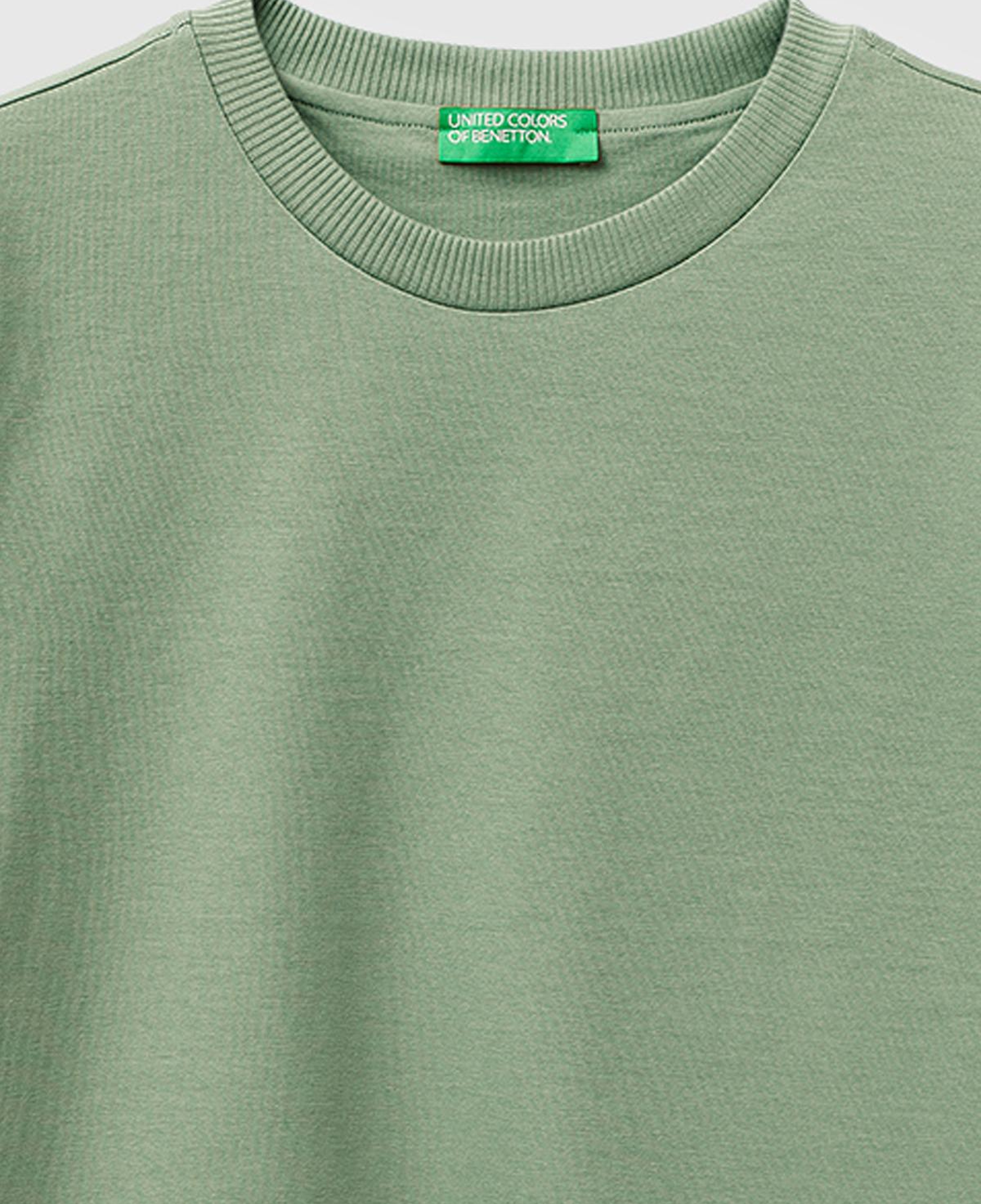 Kadın Haki %100 Koton Boxy Fit T-Shirt