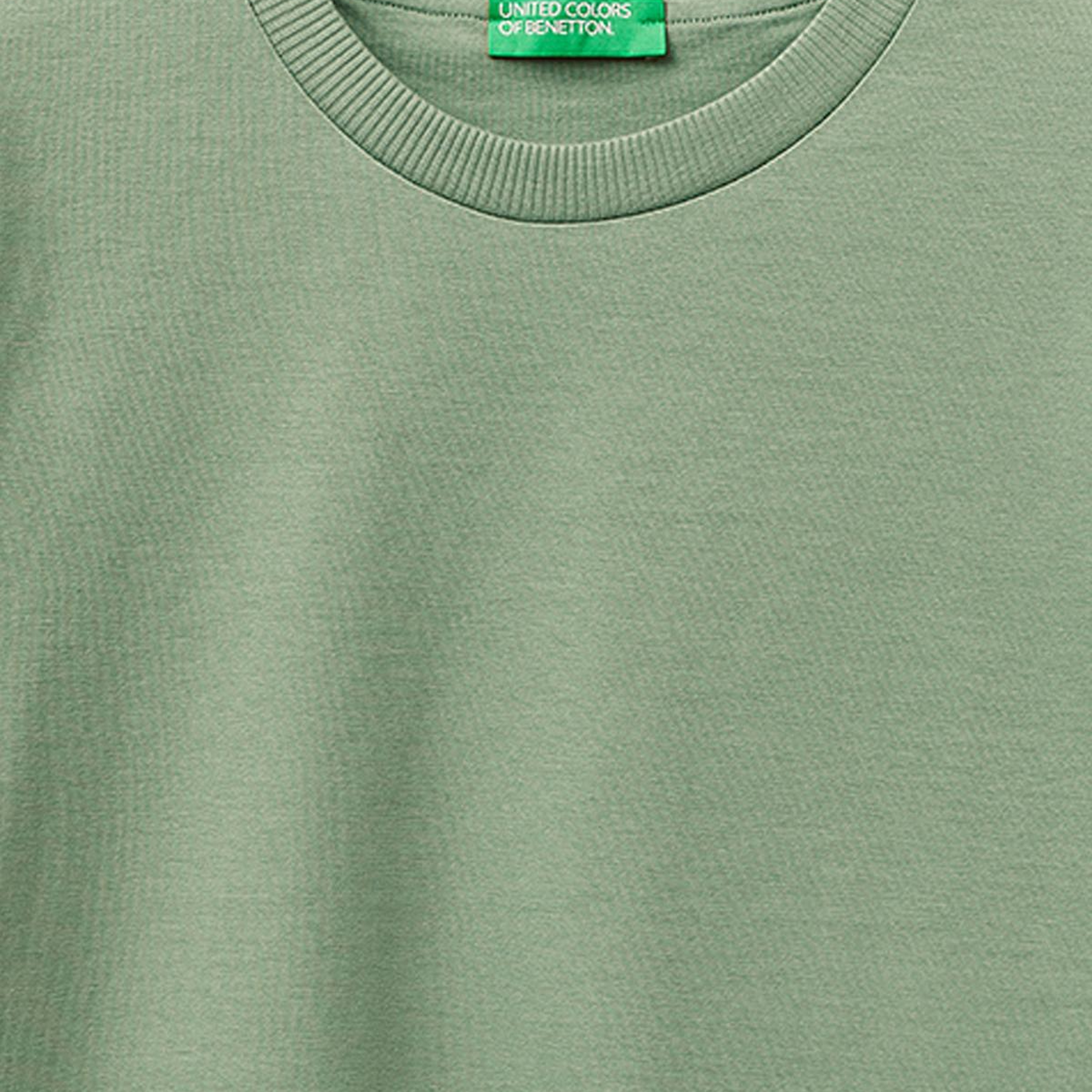 Kadın Haki %100 Koton Boxy Fit T-Shirt