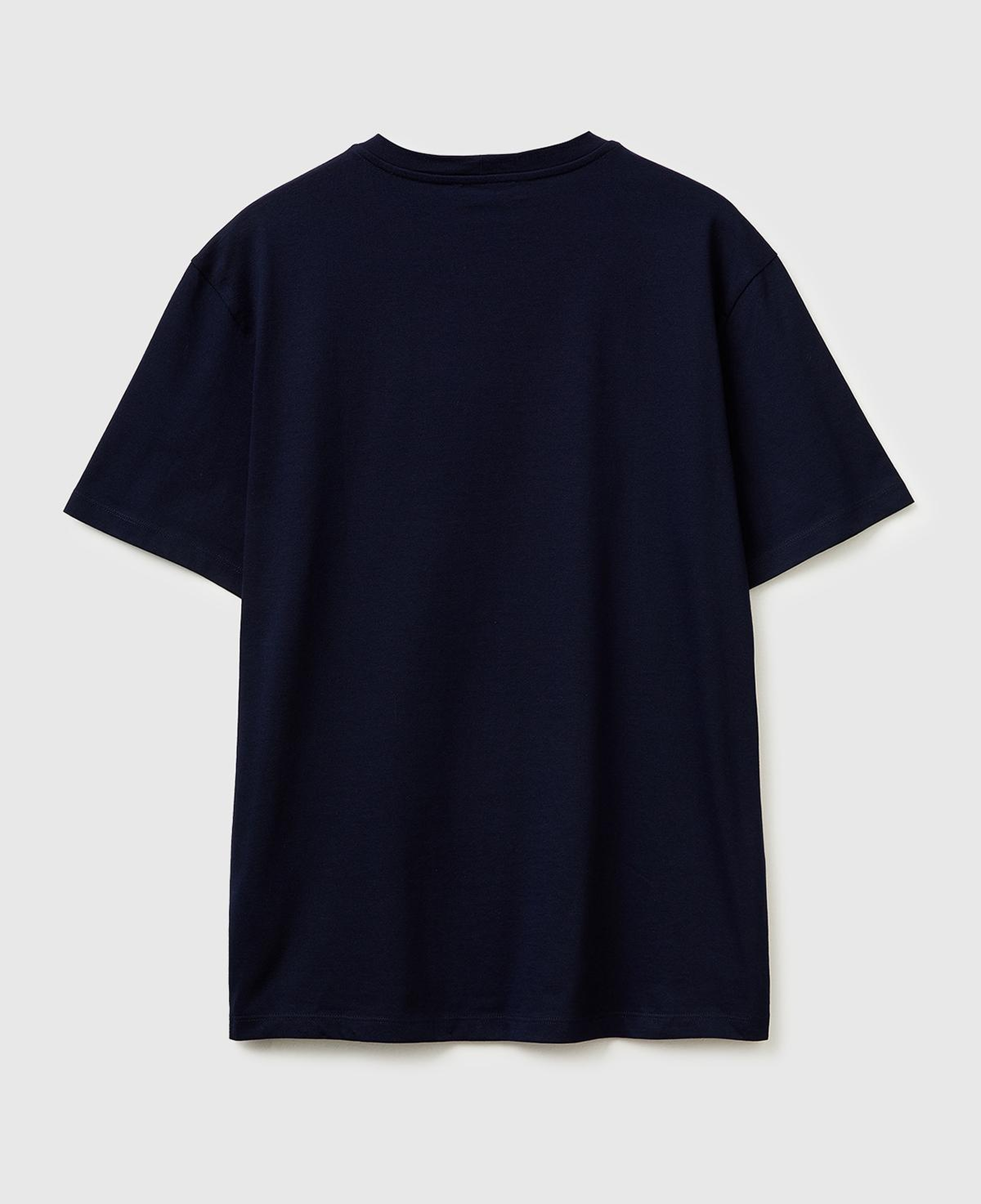 Erkek Lacivert Mix  %100 Pamuk Logo Baskılı Regular Fit Bisiklet Yaka T-Shirt