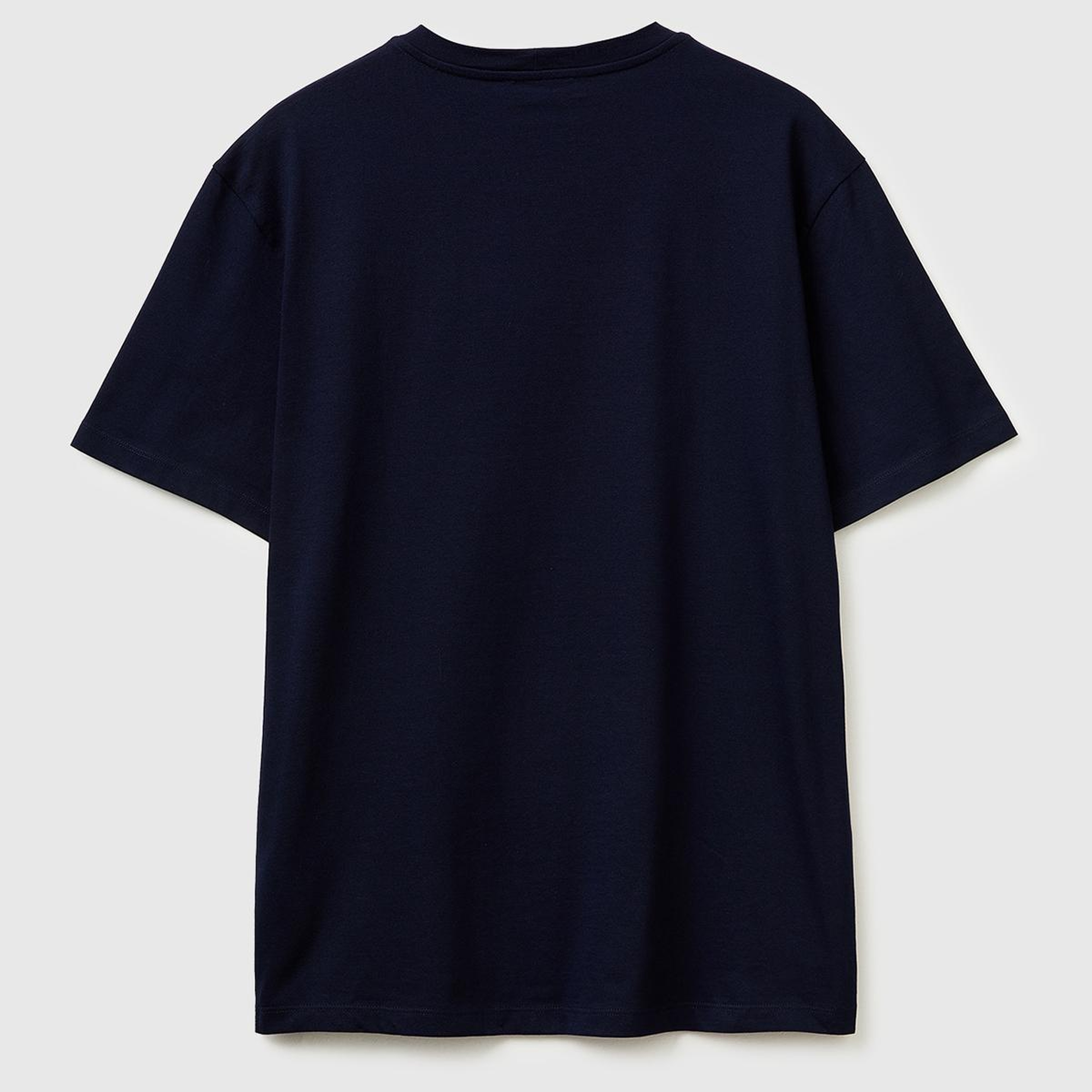 Erkek Lacivert Mix  %100 Pamuk Logo Baskılı Regular Fit Bisiklet Yaka T-Shirt