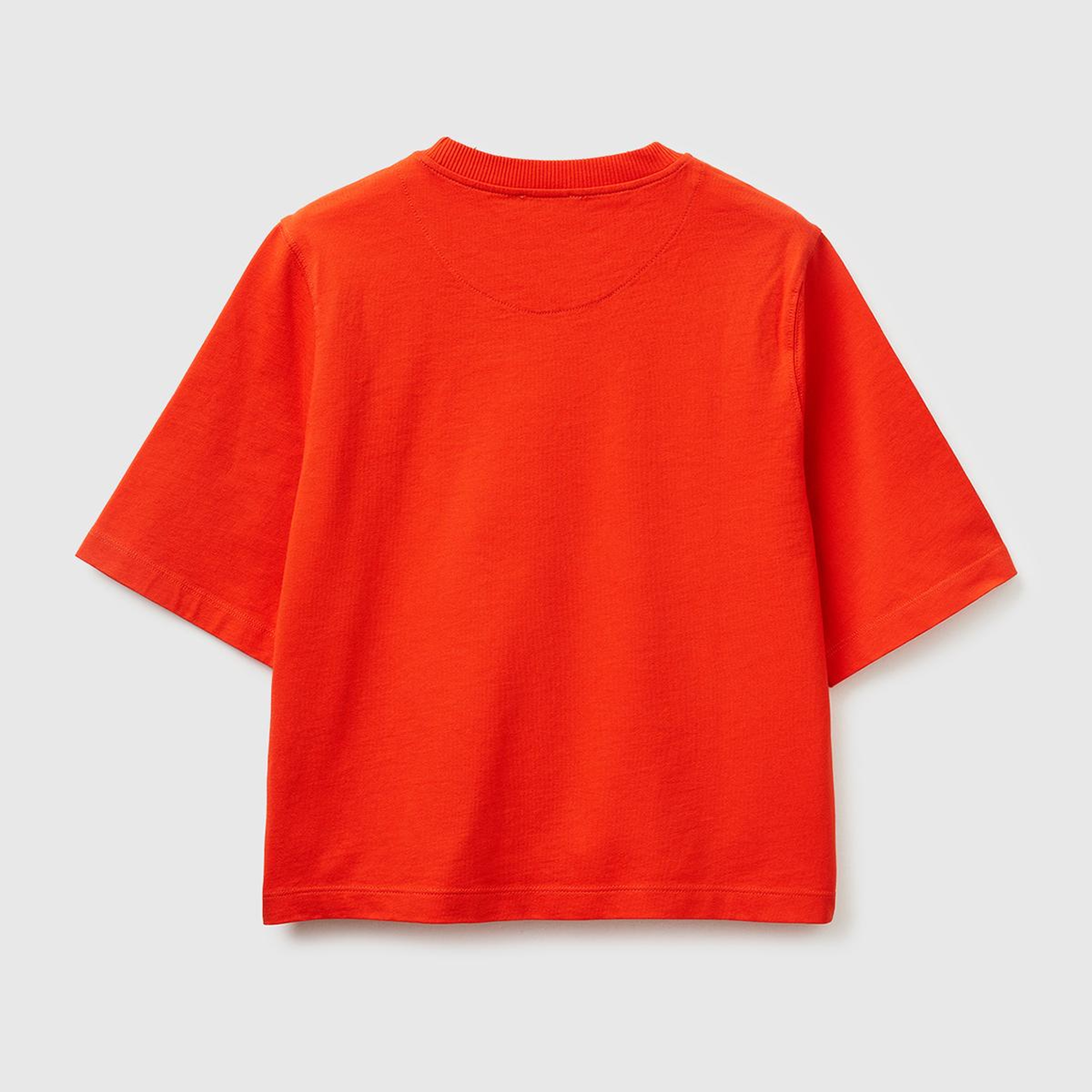 Kadın Kırmızı %100 Koton Boxy Fit T-Shirt