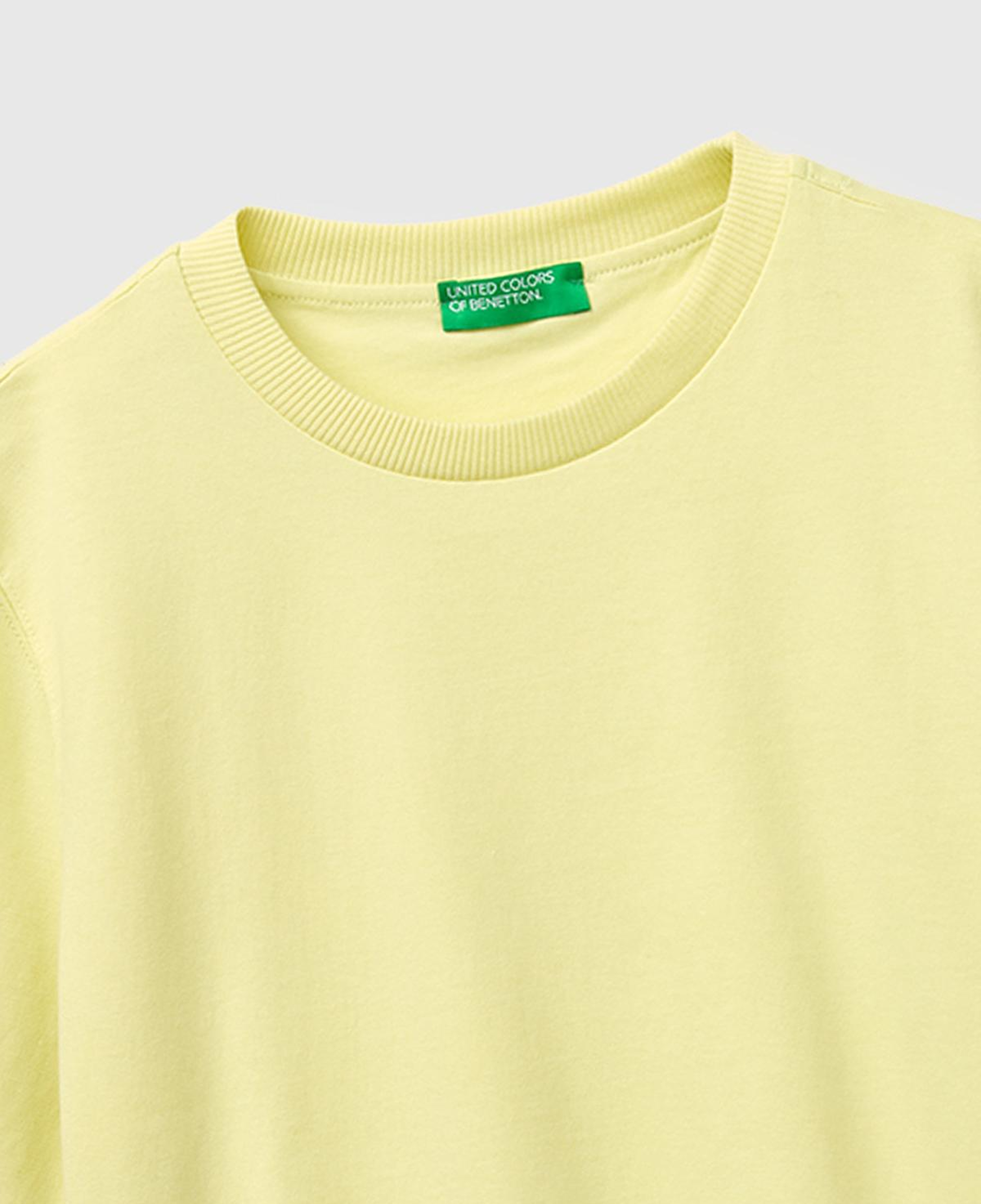 Kadın Sarı %100 Koton Boxy Fit T-Shirt