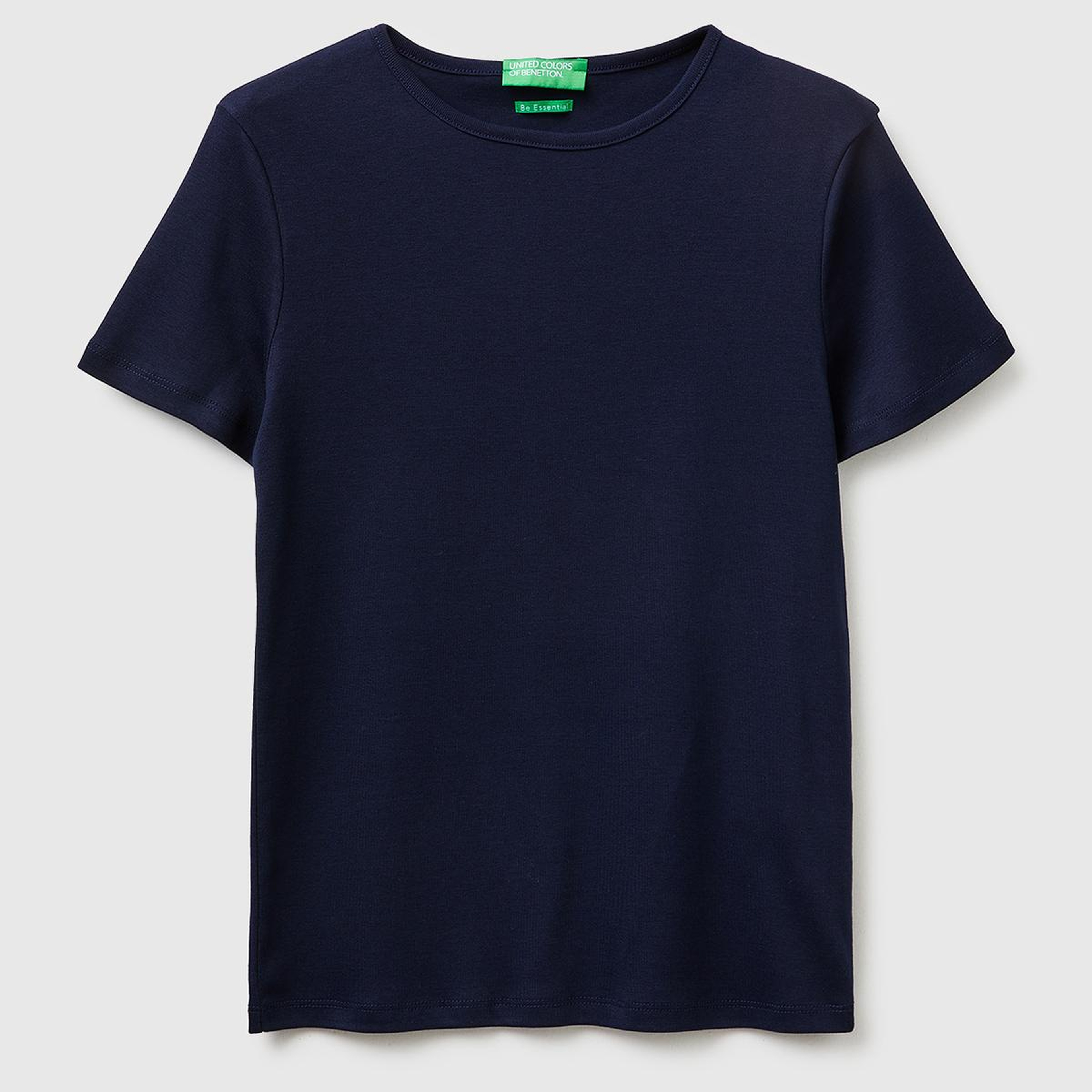 Kadın Lacivert %100 Pamuk Bisiklet Yaka T-Shirt
