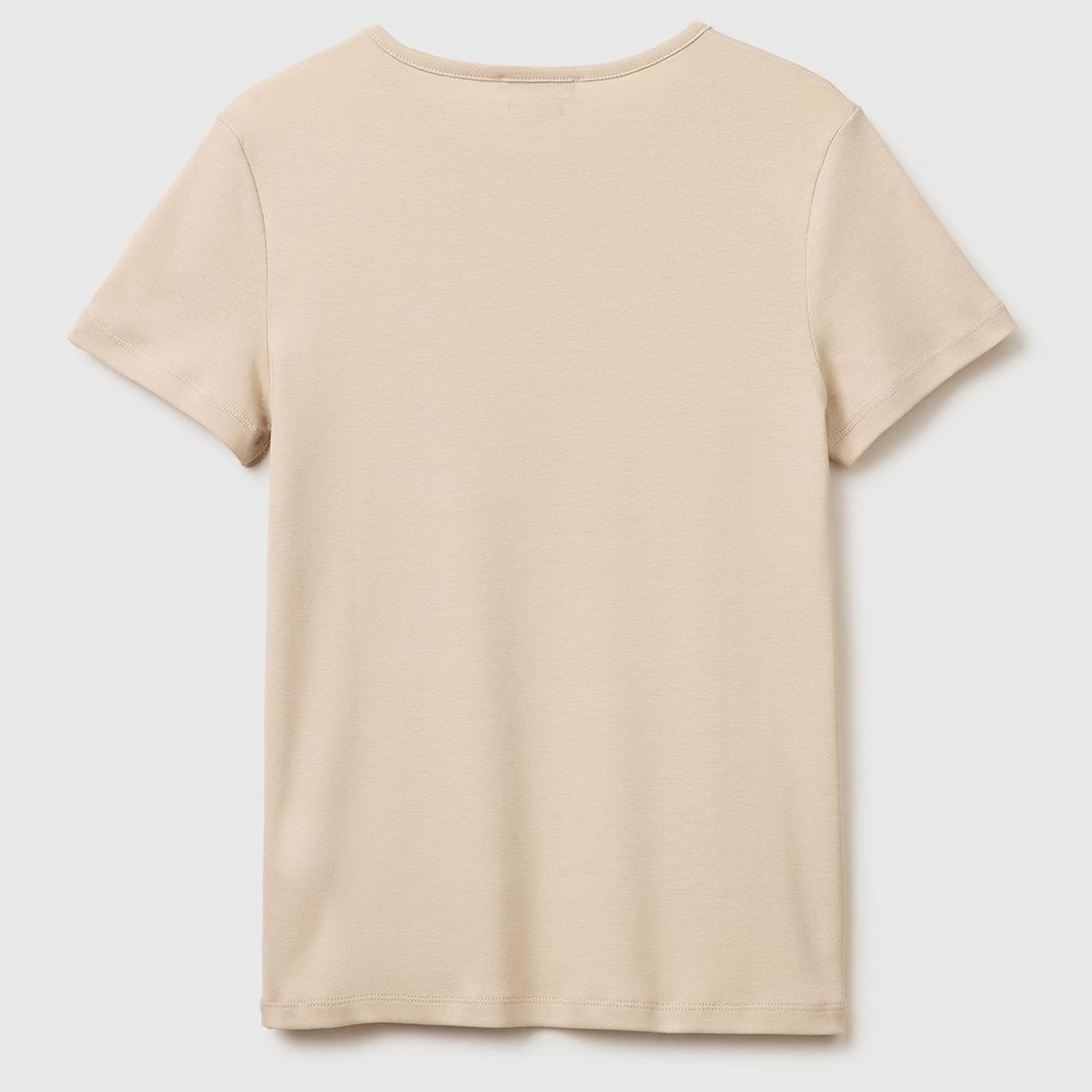 Kadın Taş %100 Pamuk Bisiklet Yaka T-Shirt