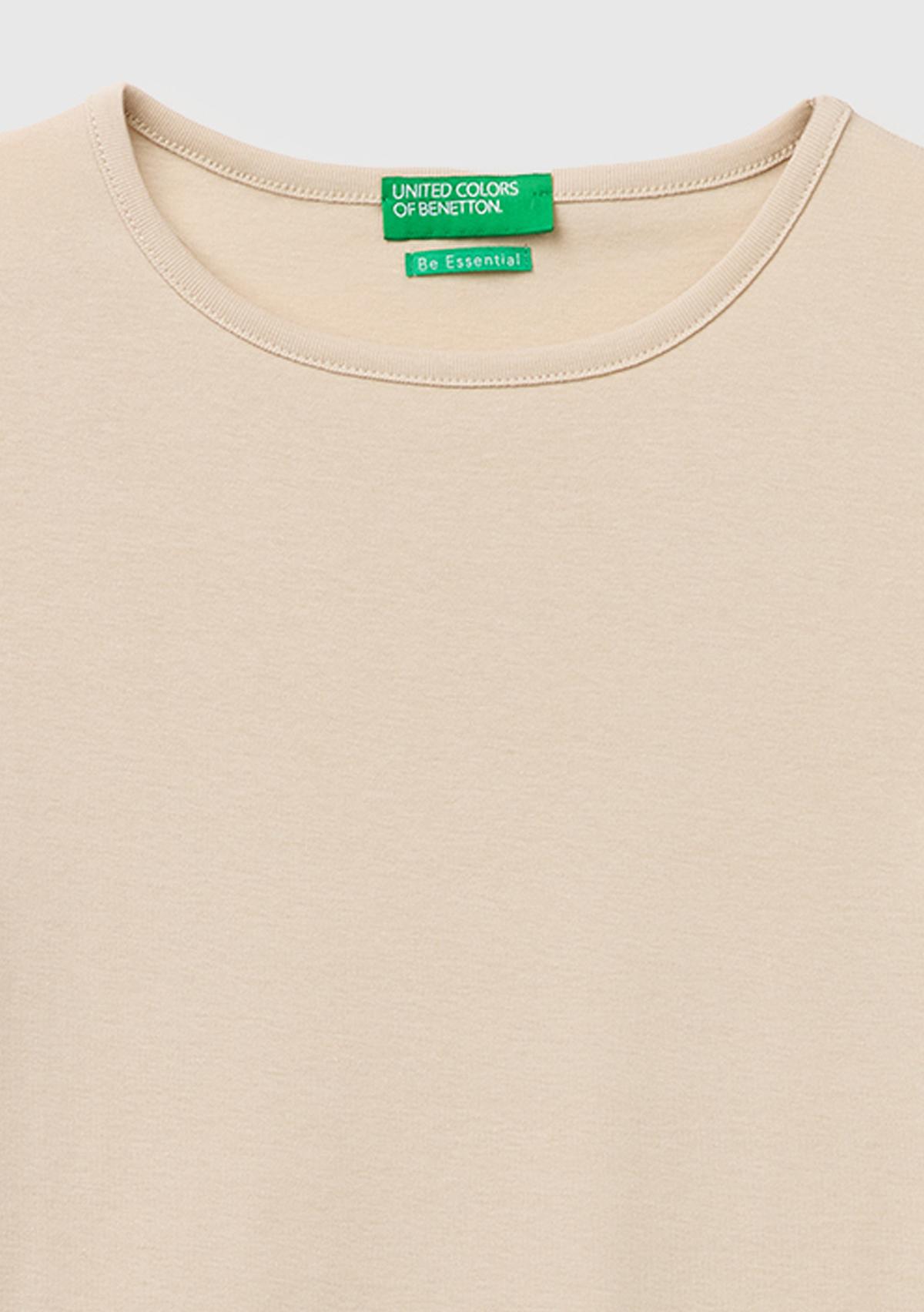 Kadın Taş %100 Pamuk Bisiklet Yaka T-Shirt