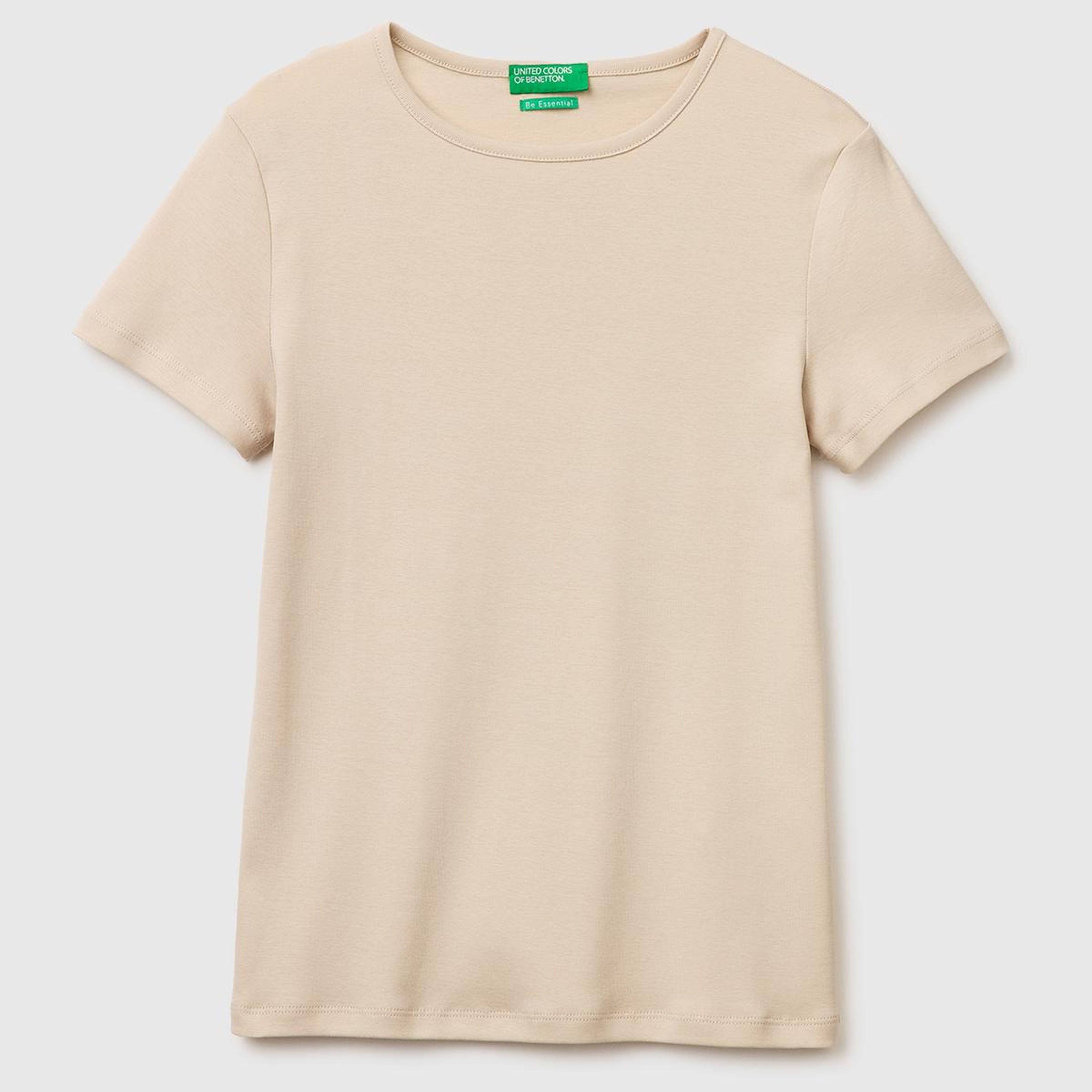 Kadın Taş %100 Pamuk Bisiklet Yaka T-Shirt