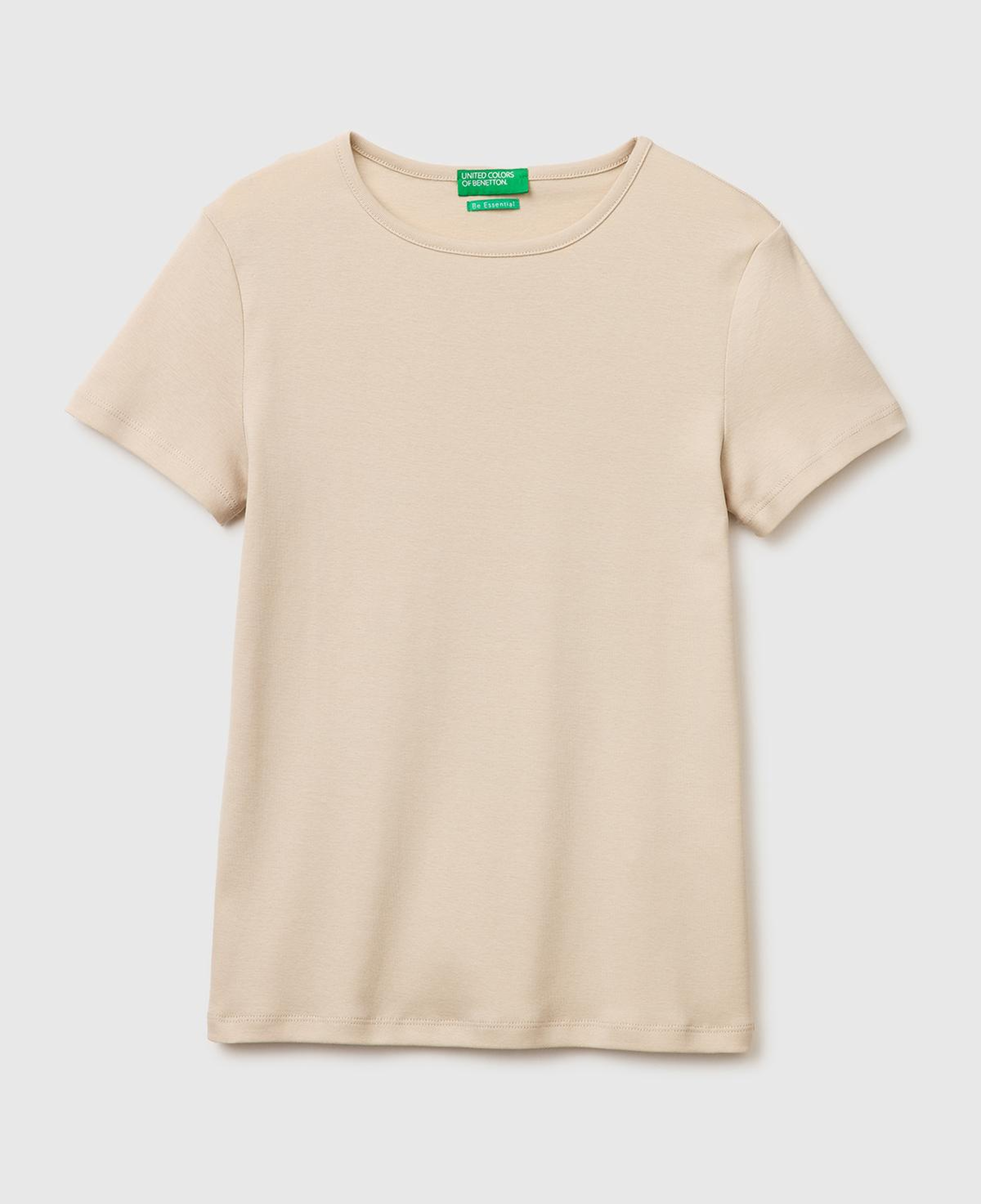 Kadın Taş %100 Pamuk Bisiklet Yaka T-Shirt