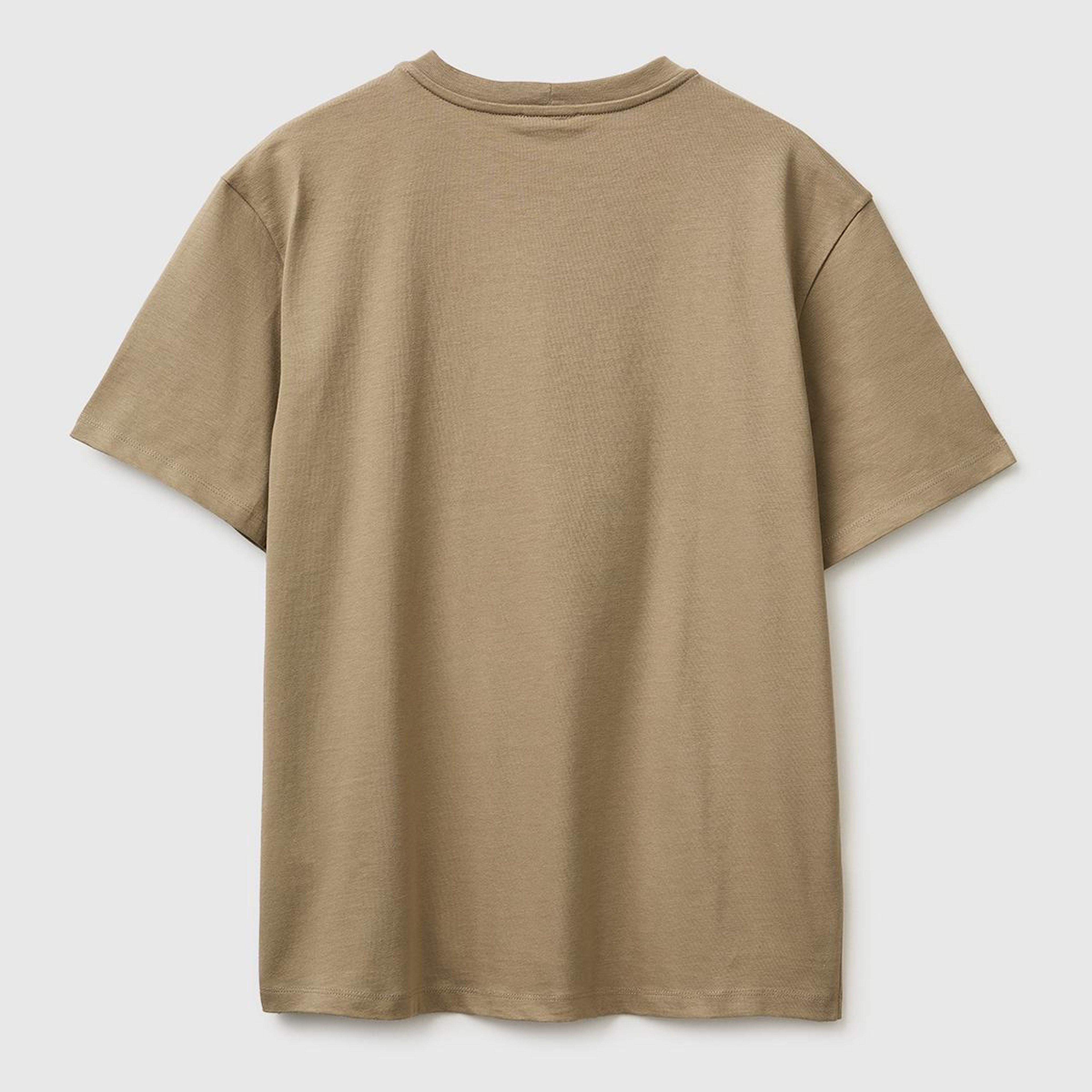 Erkek Haki  %100 Pamuk Regular Fit Grafik Baskılı T-Shirt