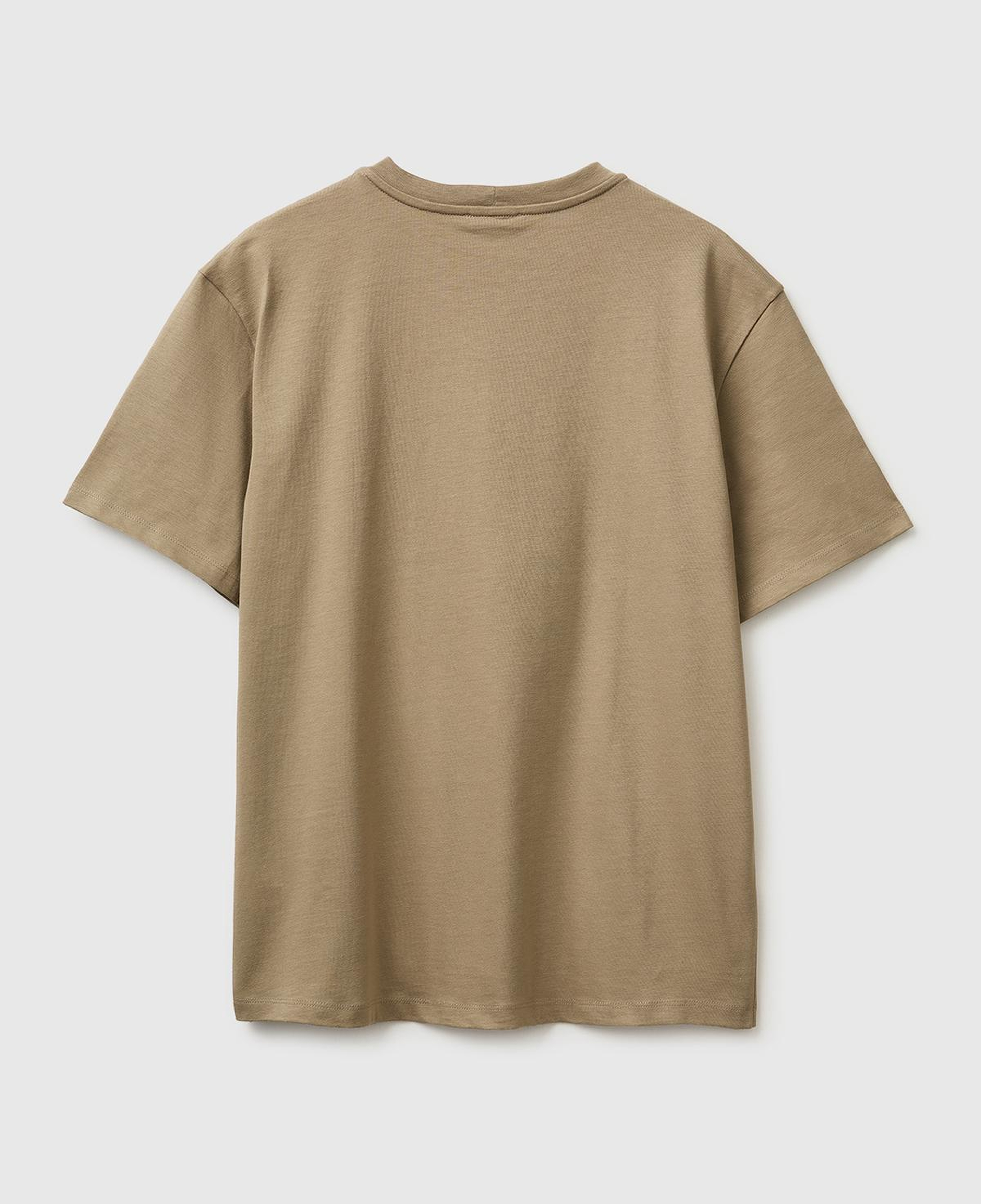 Erkek Haki %100 Pamuk Regular Fit Grafik Baskılı T-Shirt