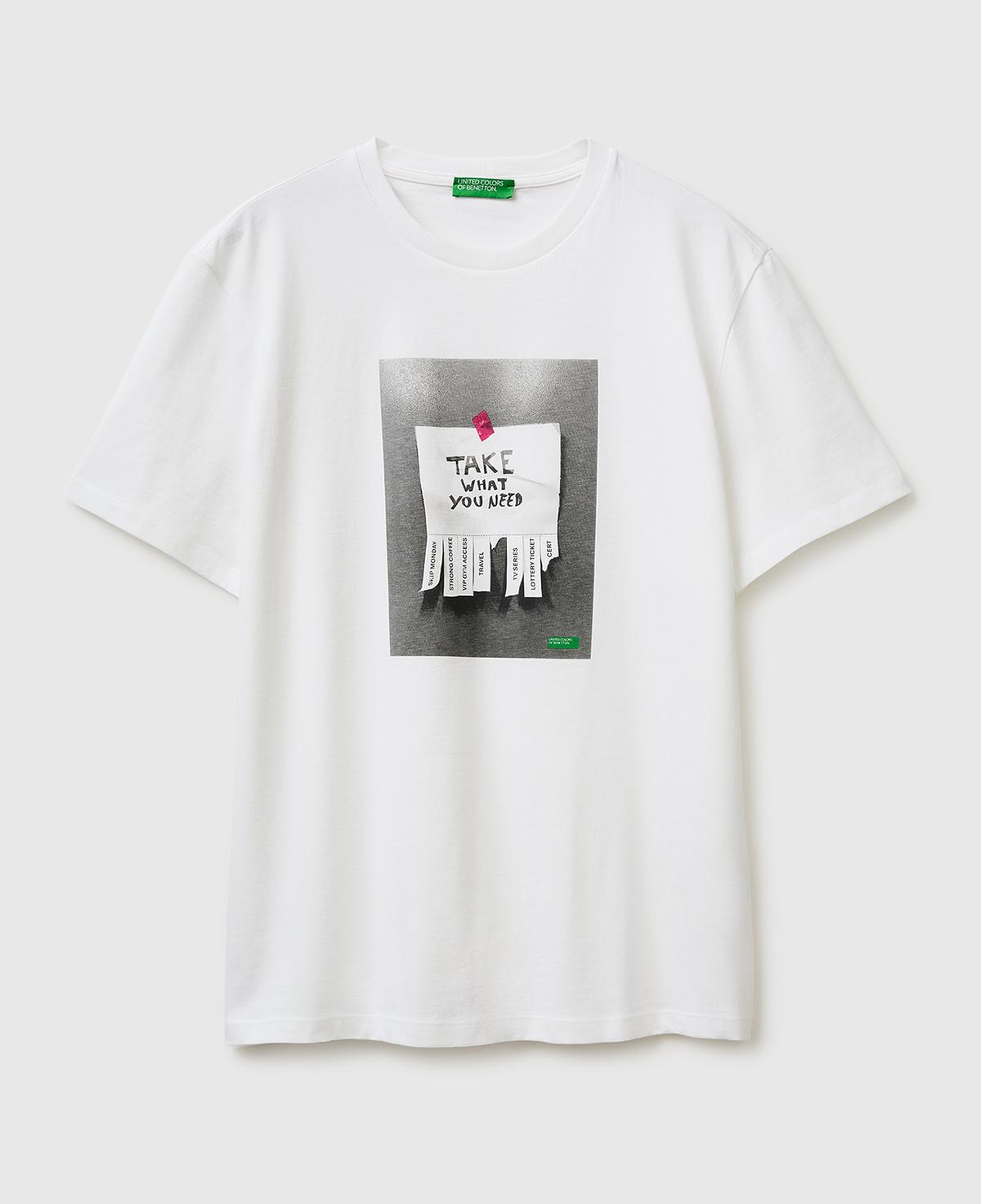 Erkek Beyaz  %100 Pamuk Regular Fit Grafik Baskılı T-Shirt
