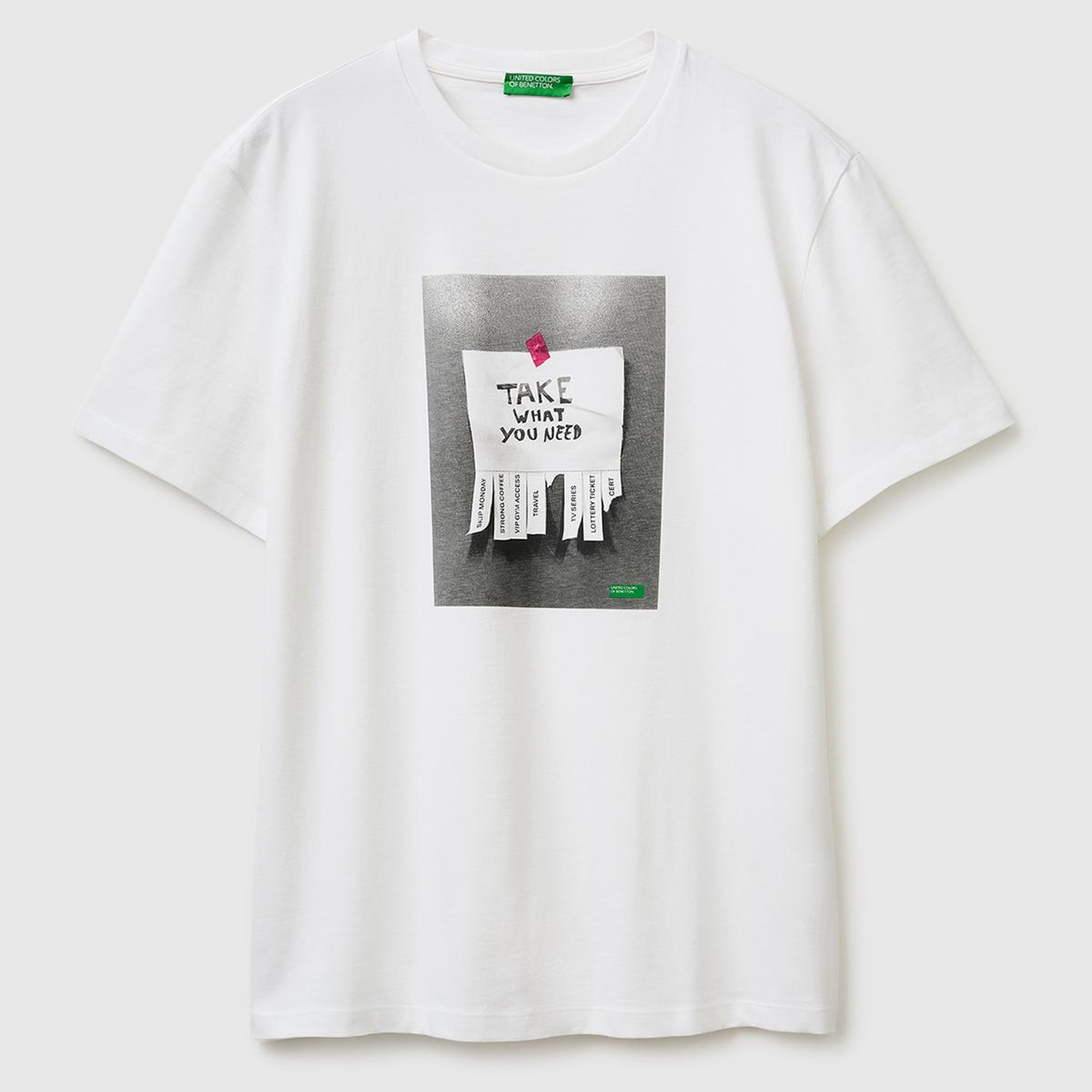 Erkek Beyaz  %100 Pamuk Regular Fit Grafik Baskılı T-Shirt