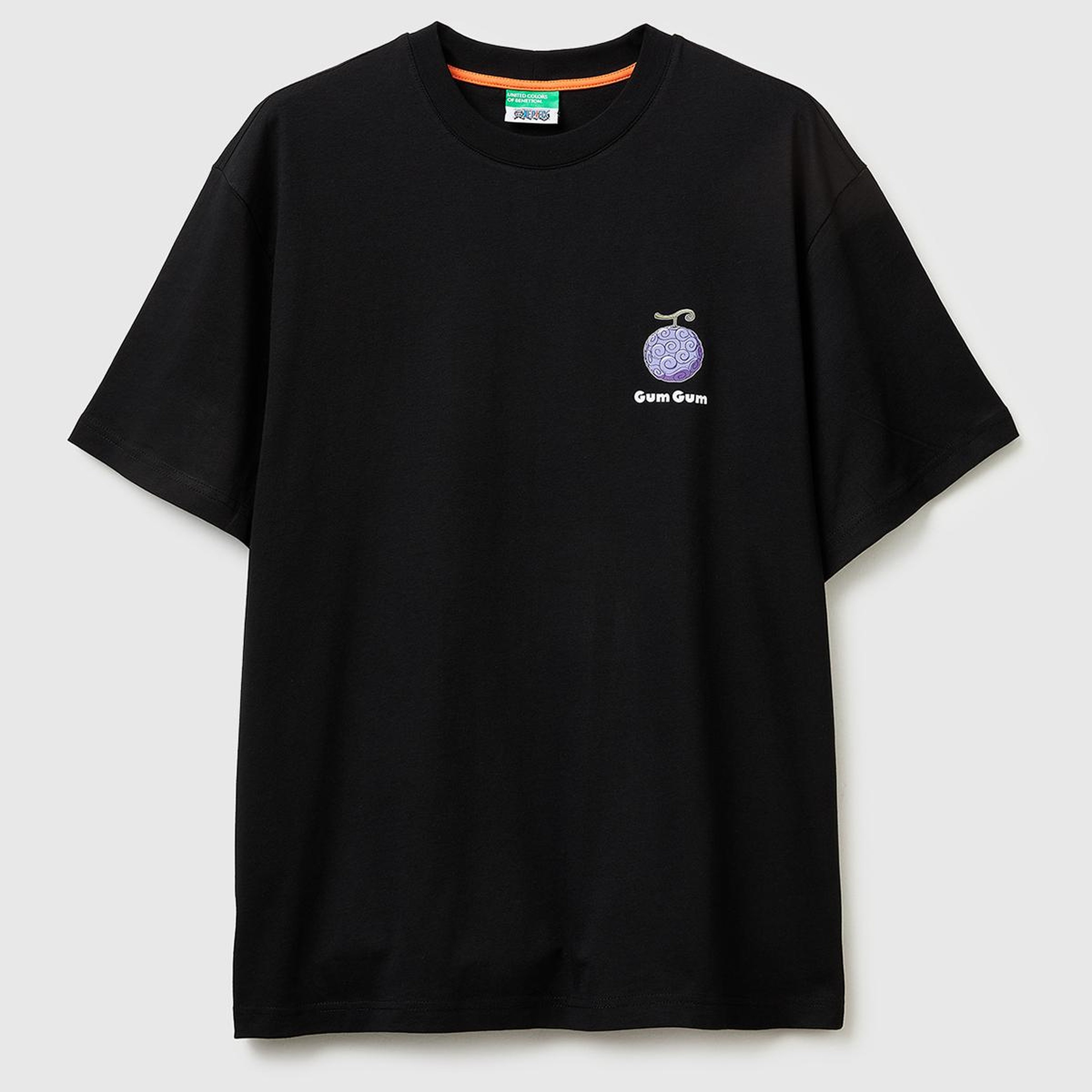 Erkek Siyah %100 Pamuk Grafik Baskılı Logo Etiketli Bisiklet Yaka T-Shirt