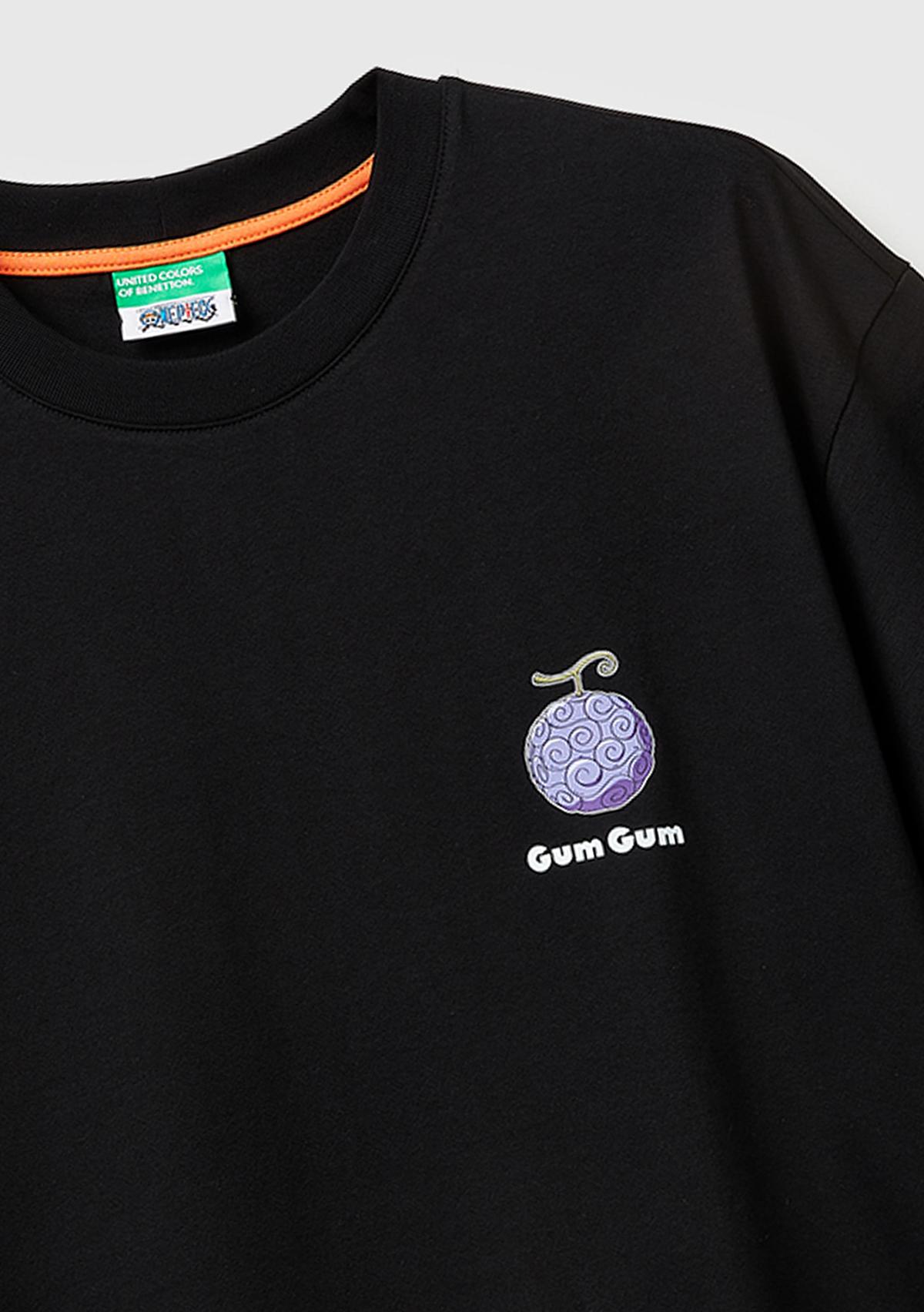 Erkek Siyah  %100 Pamuk Grafik Baskılı Logo Etiketli Bisiklet Yaka T-Shirt