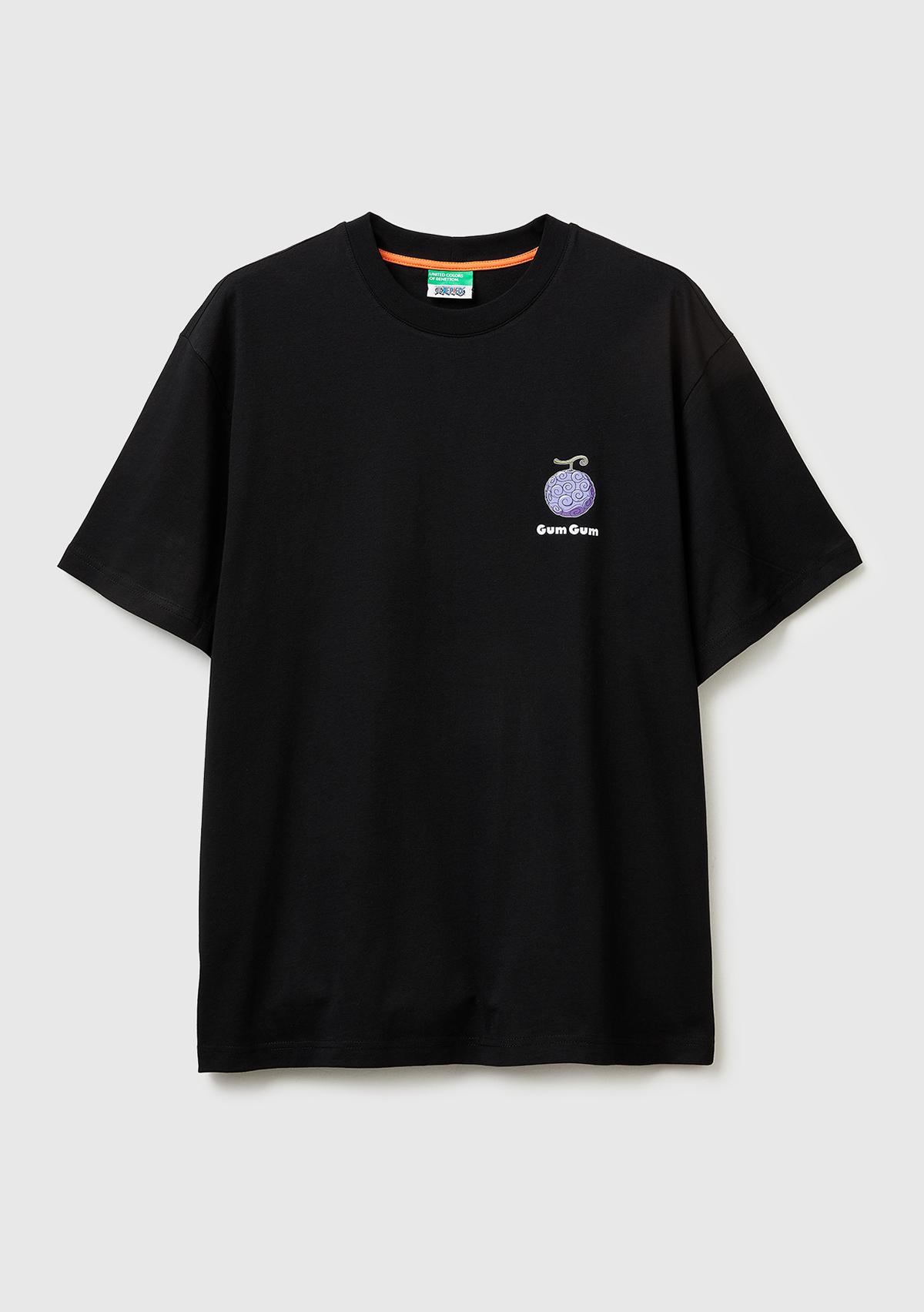 Erkek Siyah  %100 Pamuk Grafik Baskılı Logo Etiketli Bisiklet Yaka T-Shirt