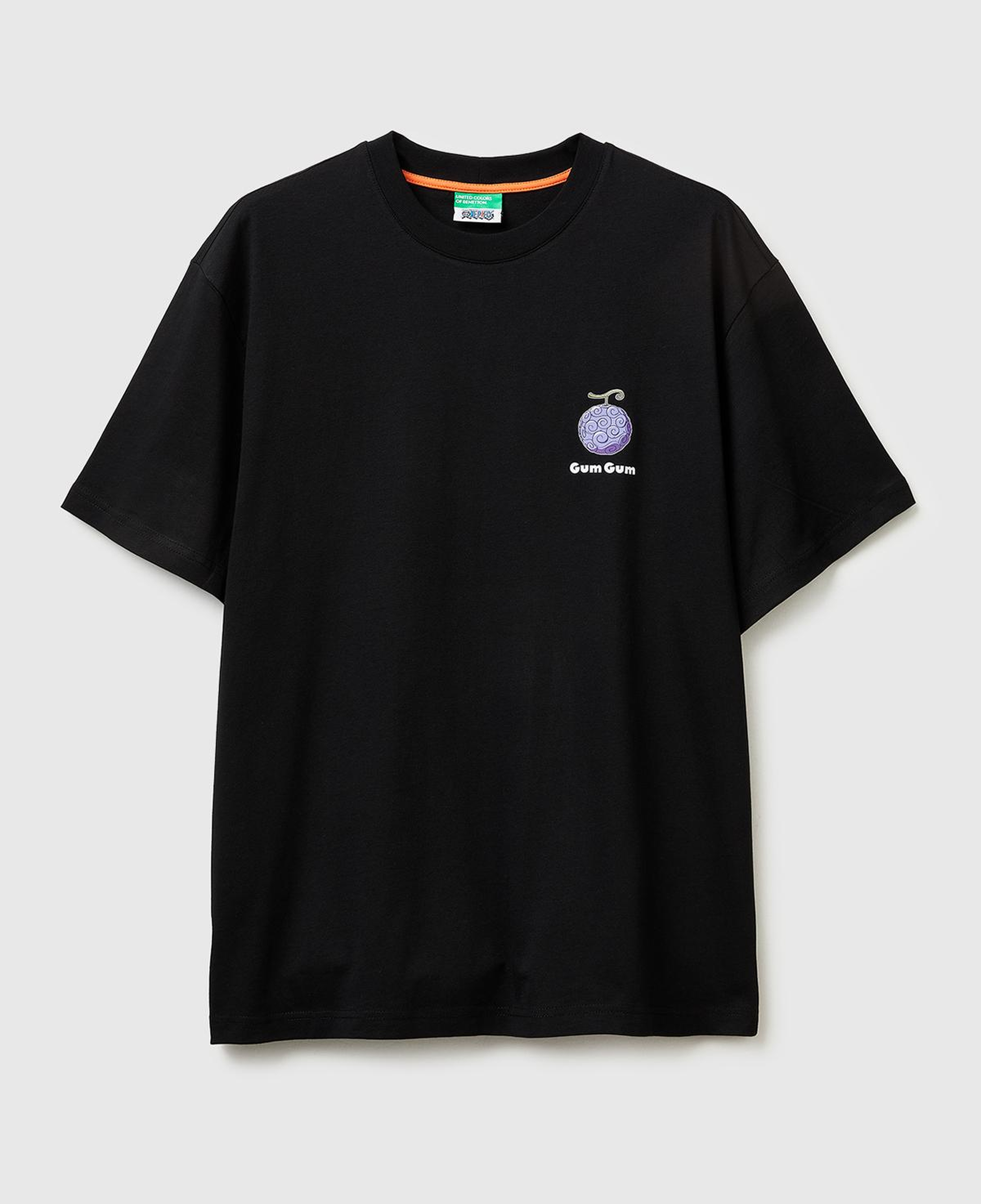 Erkek Siyah %100 Pamuk Grafik Baskılı Logo Etiketli Bisiklet Yaka T-Shirt