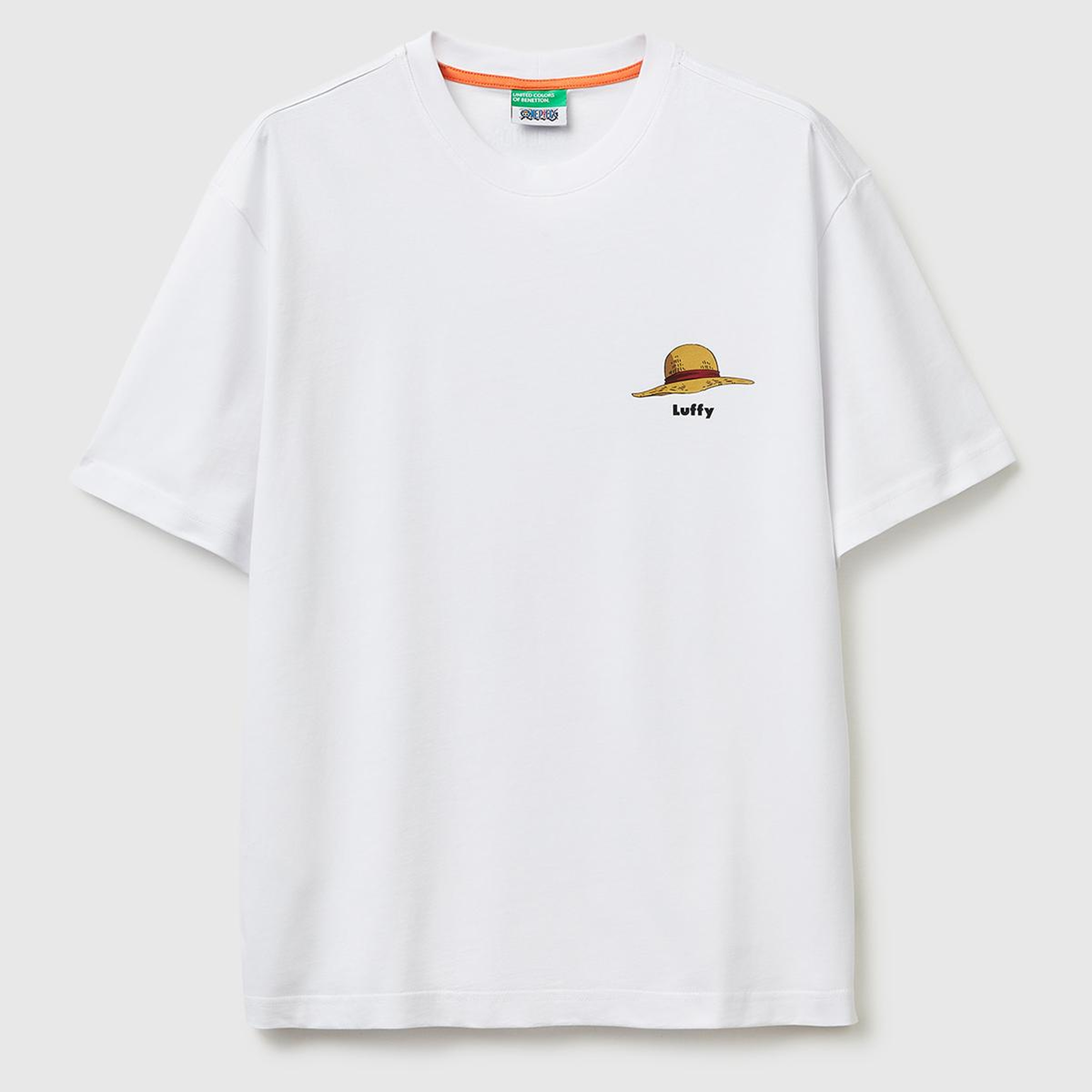 Erkek Beyaz  %100 Pamuk Grafik Baskılı Logo Etiketli Bisiklet Yaka T-Shirt