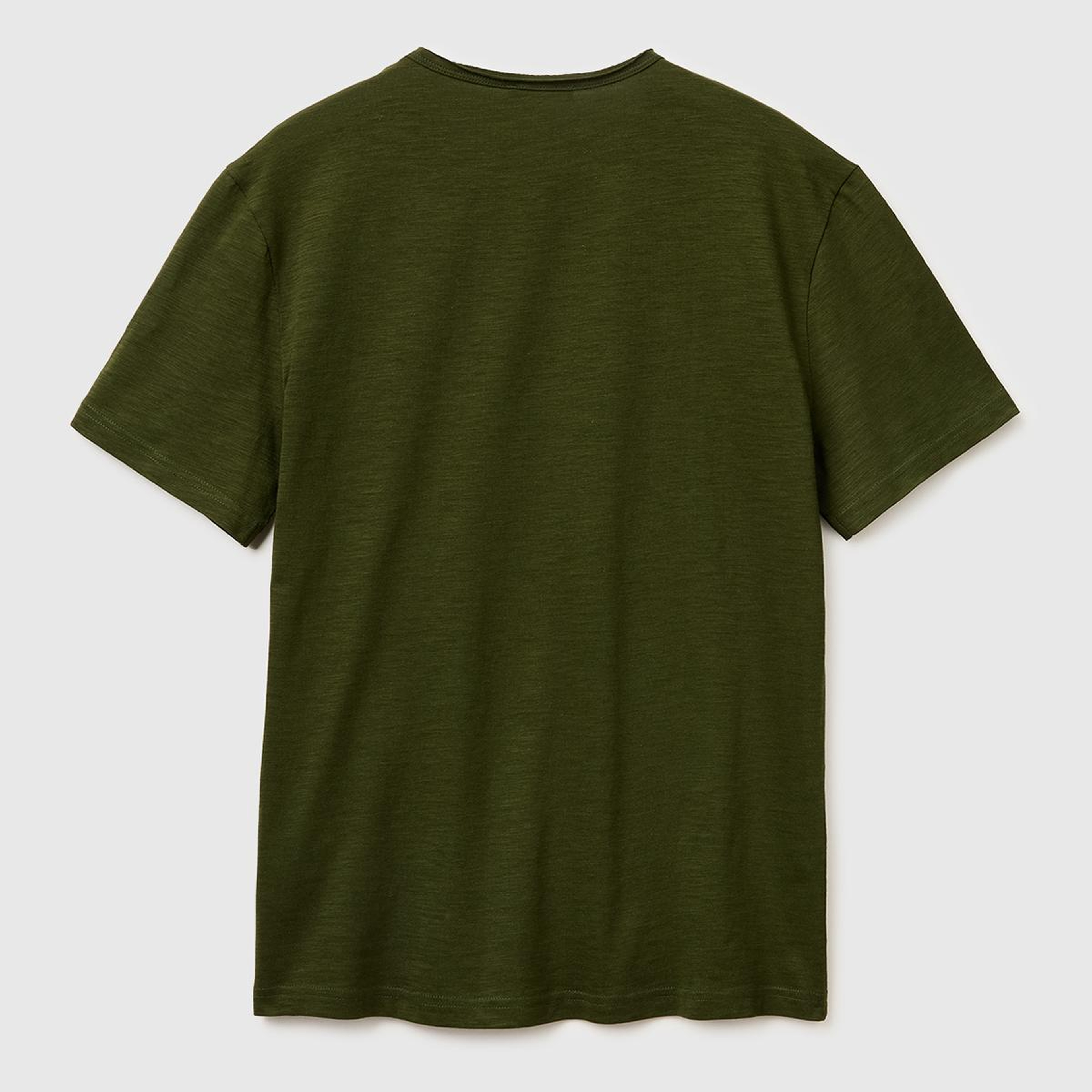 Erkek Koyu Yeşil %100 Pamuk Regular Fit Bisiklet Yaka T-Shirt