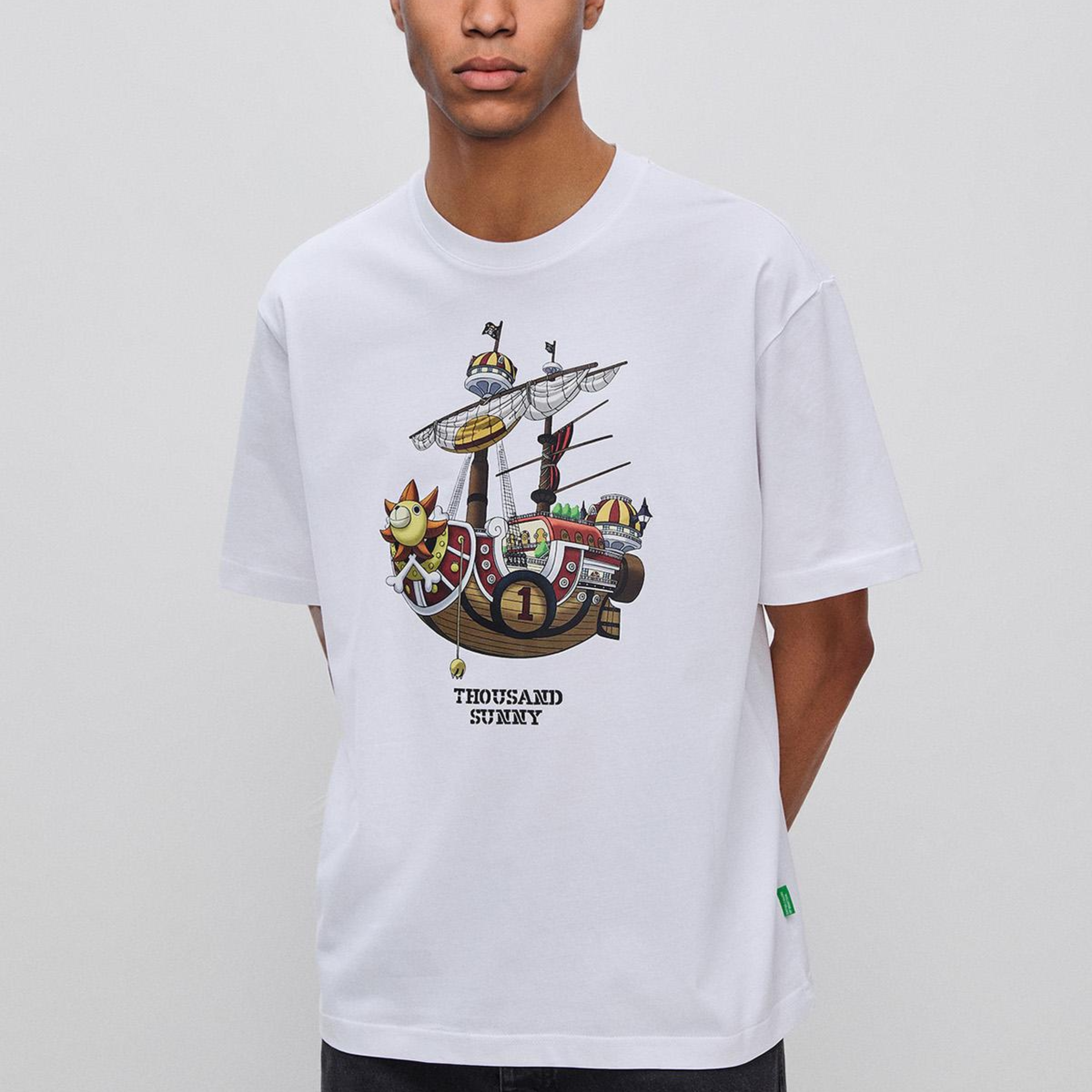 Erkek Beyaz Mix  %100 Pamuk Grafik Baskılı Logo Etiketli Bisiklet Yaka T-Shirt