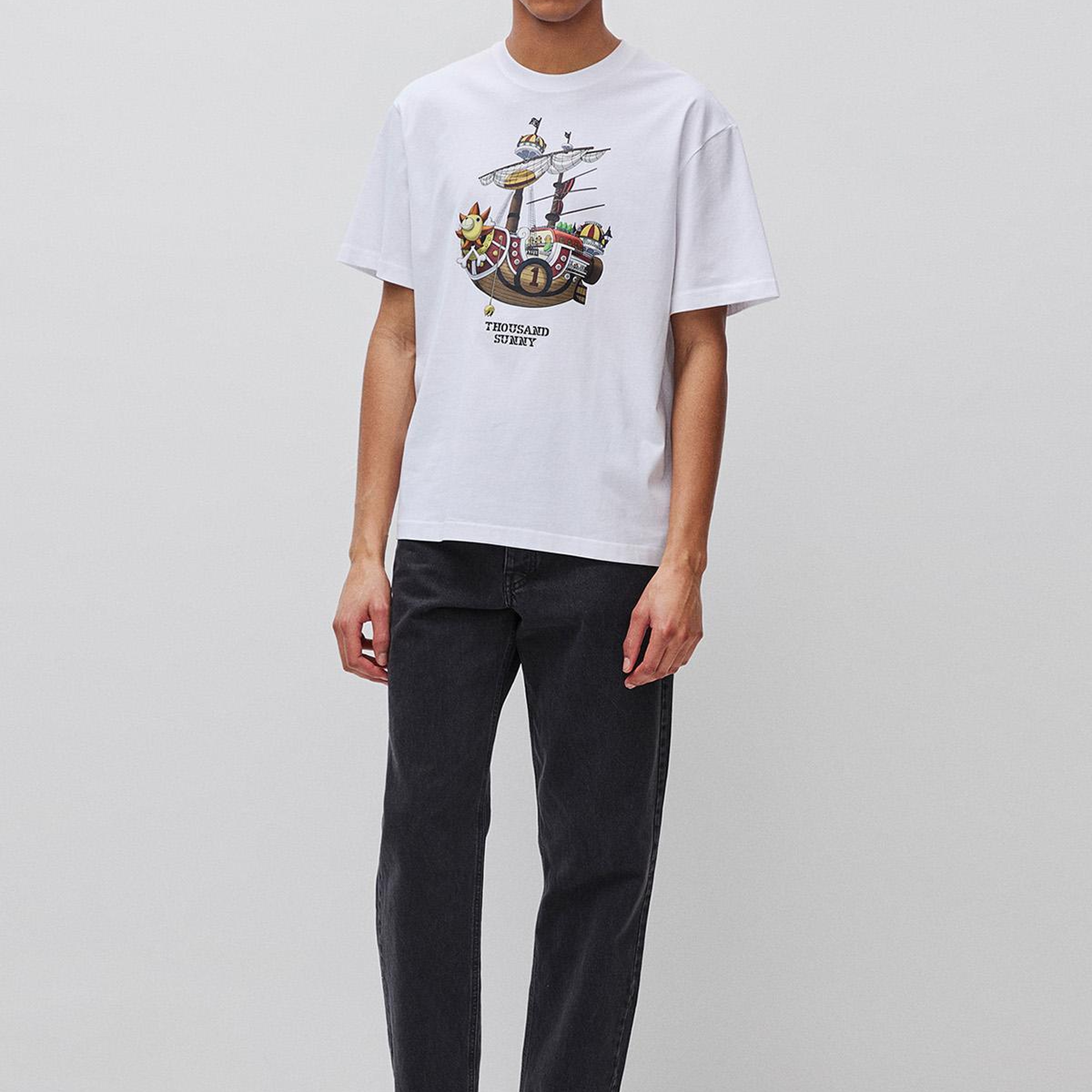 Erkek Beyaz Mix  %100 Pamuk Grafik Baskılı Logo Etiketli Bisiklet Yaka T-Shirt
