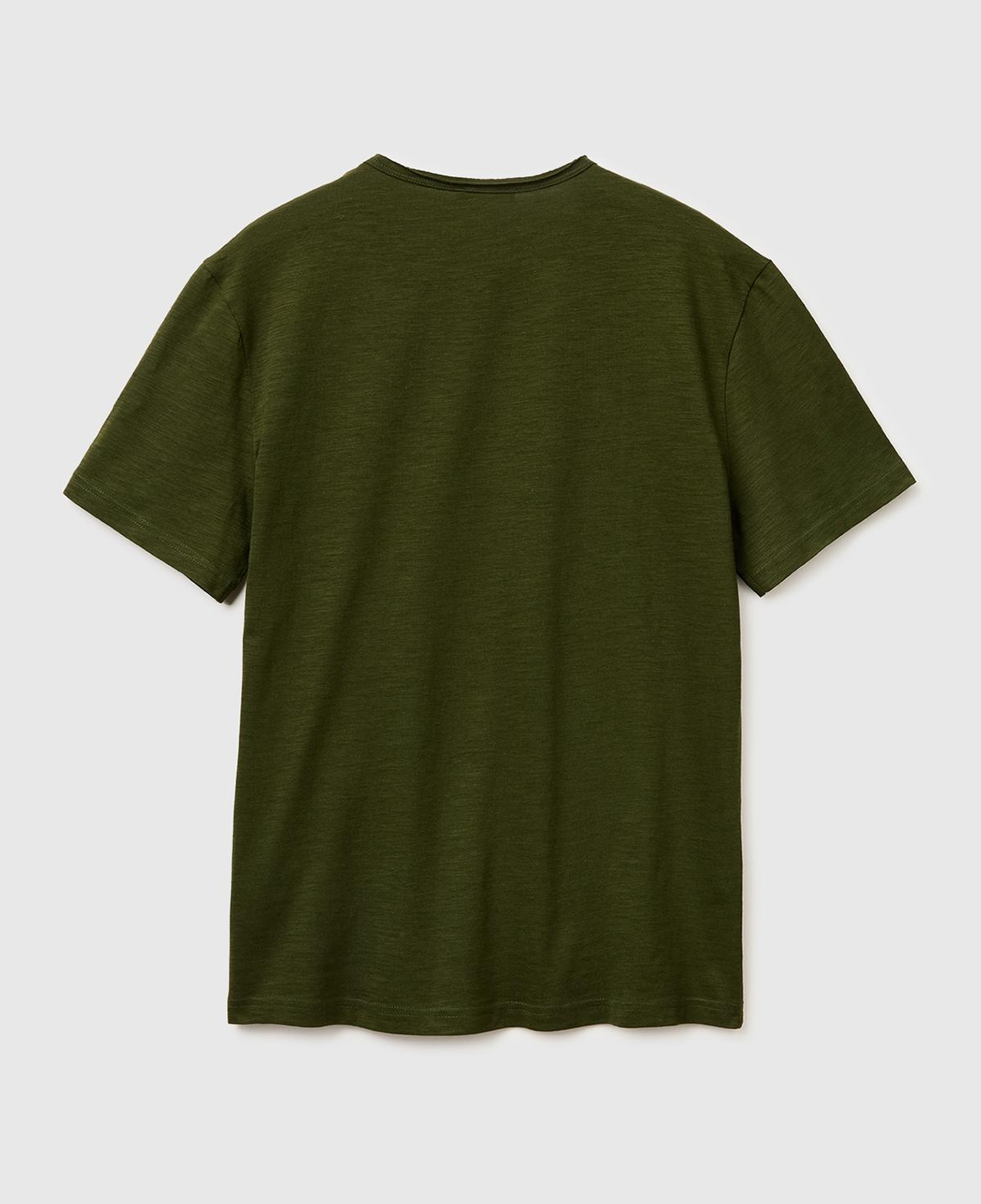 Erkek Koyu Yeşil %100 Pamuk Regular Fit Bisiklet Yaka T-Shirt