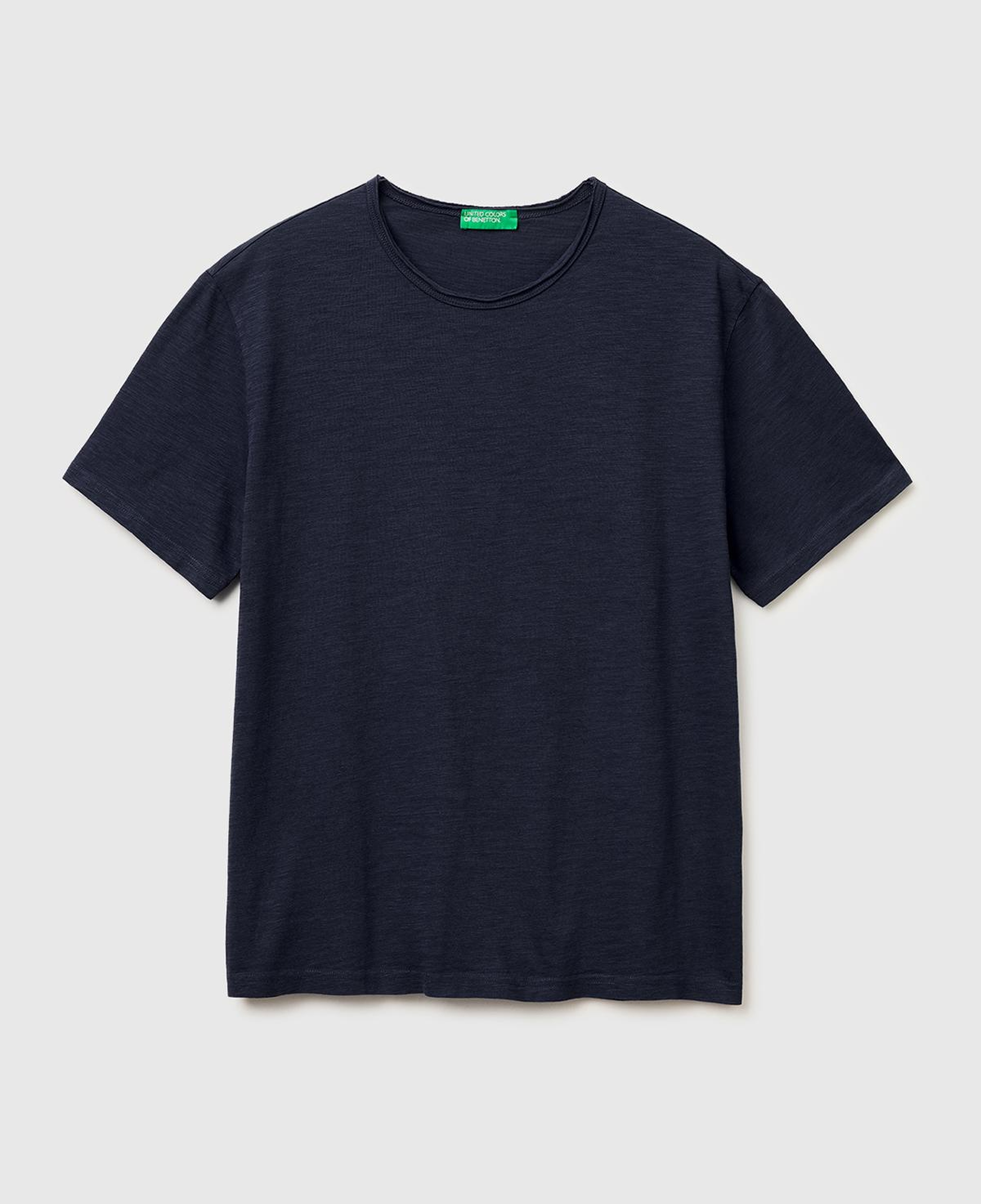 Erkek Lacivert  %100 Pamuk Regular Fit Bisiklet Yaka T-Shirt