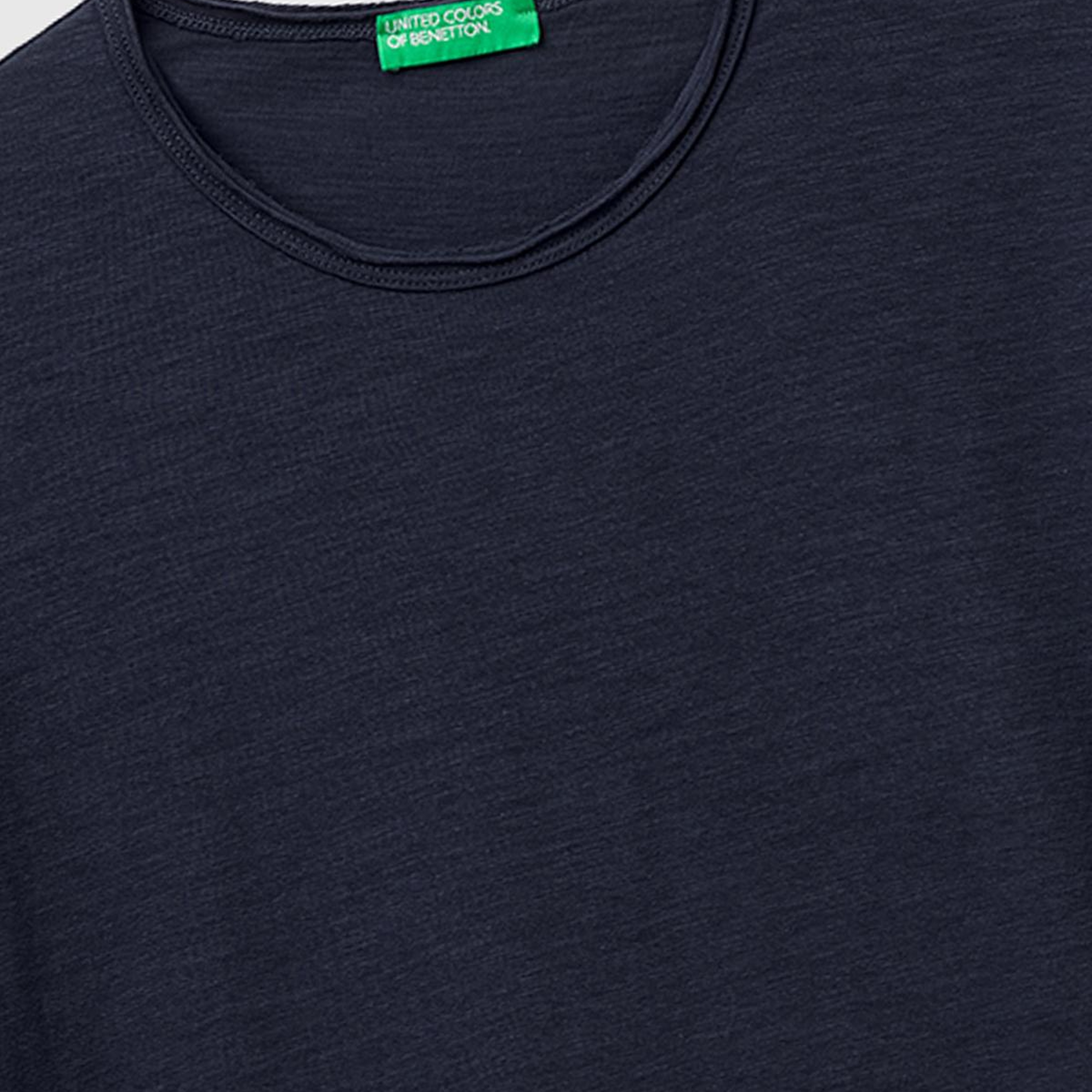 Erkek Lacivert  %100 Pamuk Regular Fit Bisiklet Yaka T-Shirt
