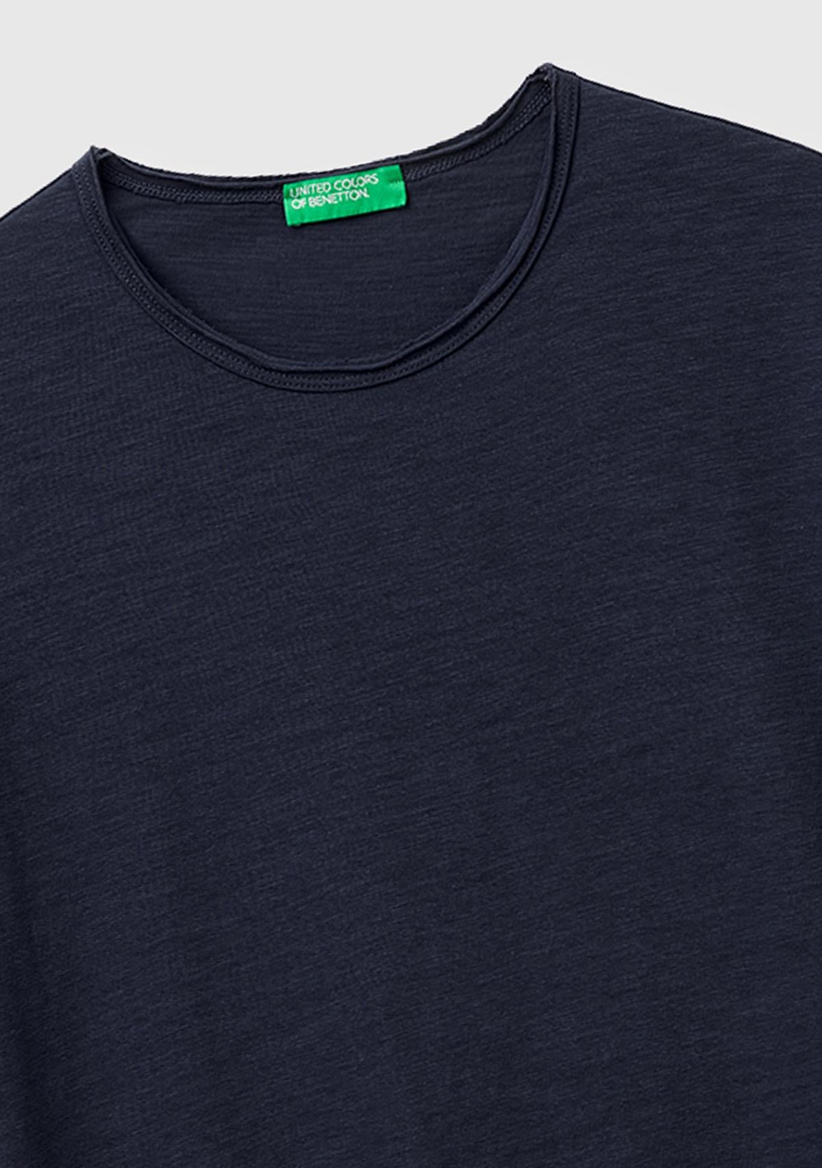 Erkek Lacivert %100 Pamuk Regular Fit Bisiklet Yaka T-Shirt