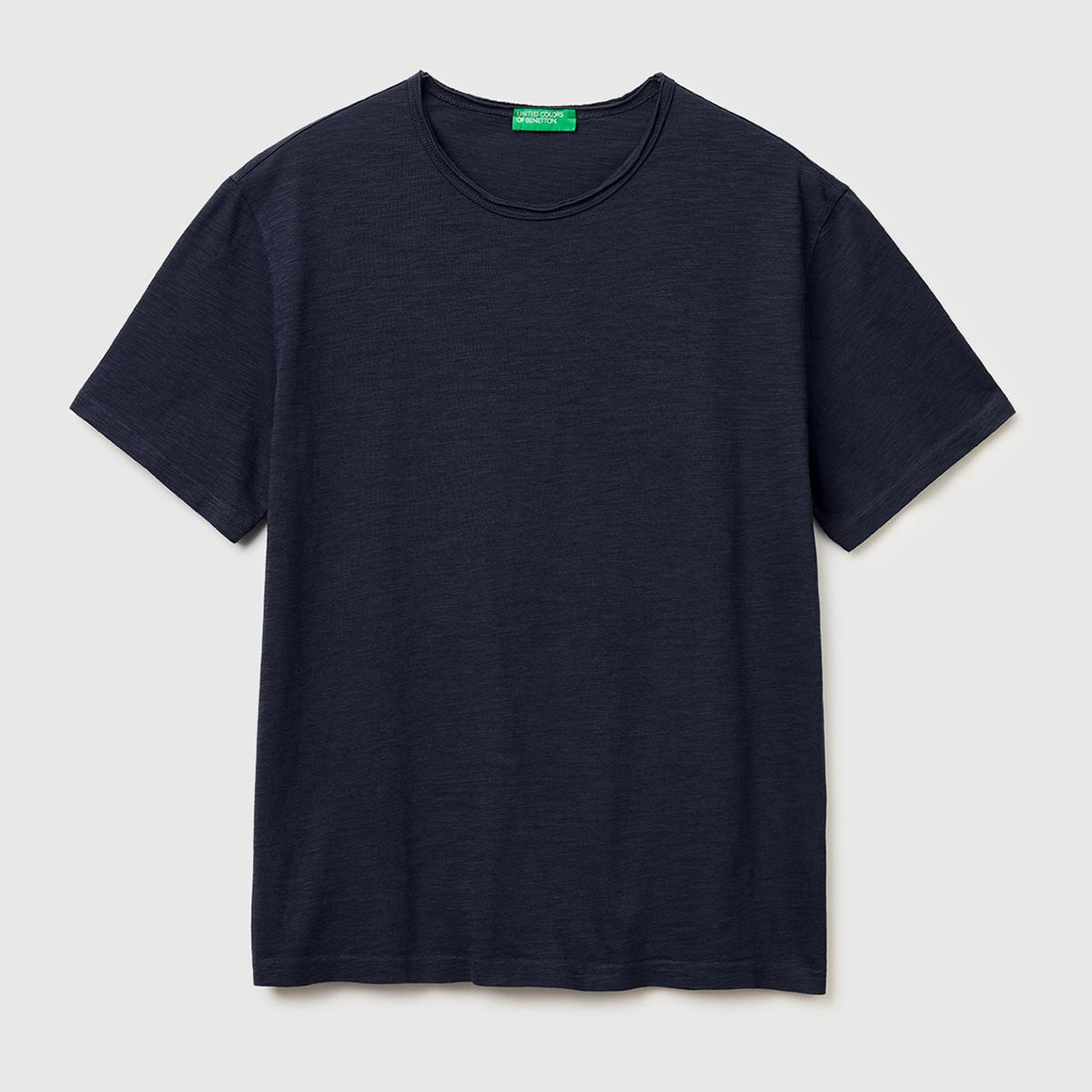 Erkek Lacivert  %100 Pamuk Regular Fit Bisiklet Yaka T-Shirt