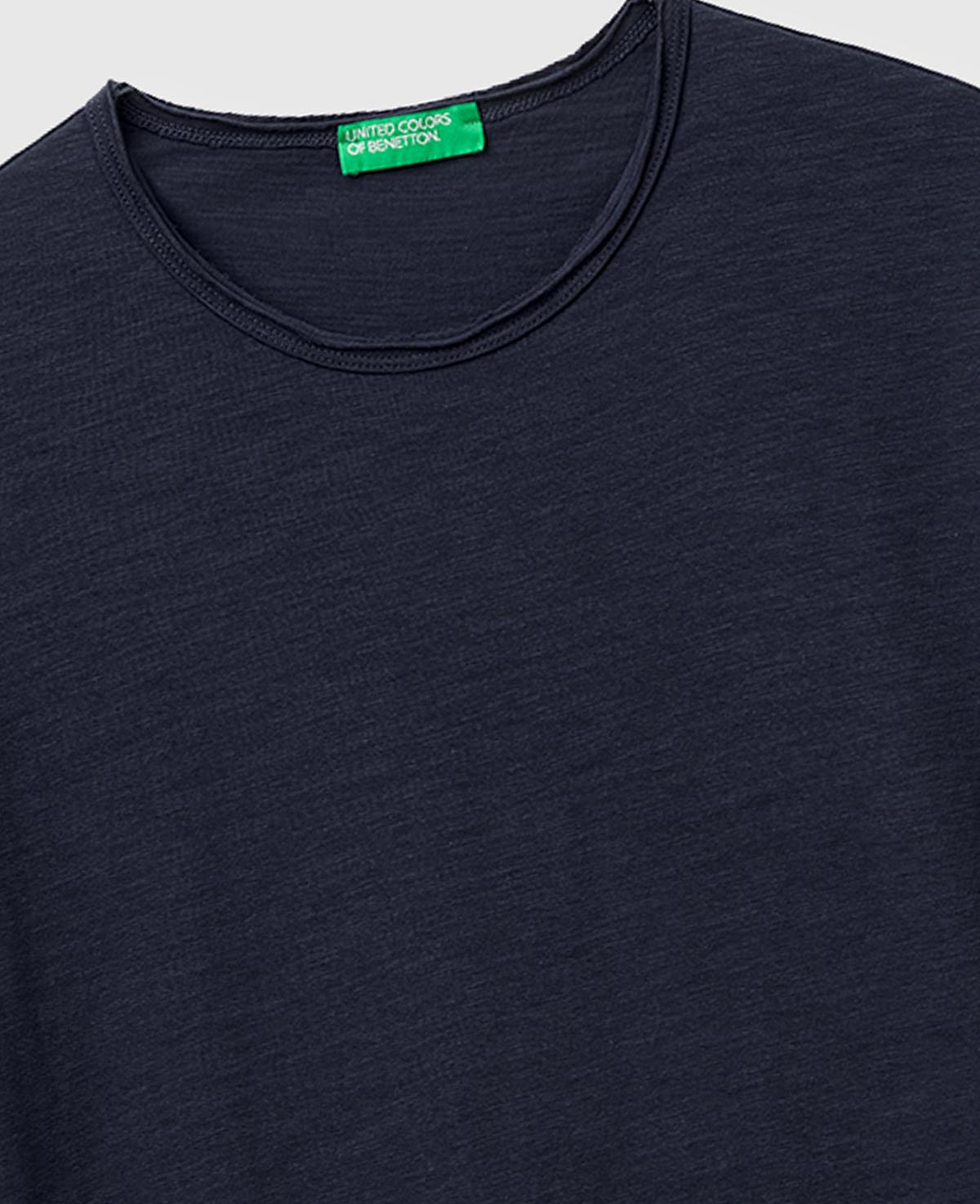 Erkek Lacivert  %100 Pamuk Regular Fit Bisiklet Yaka T-Shirt