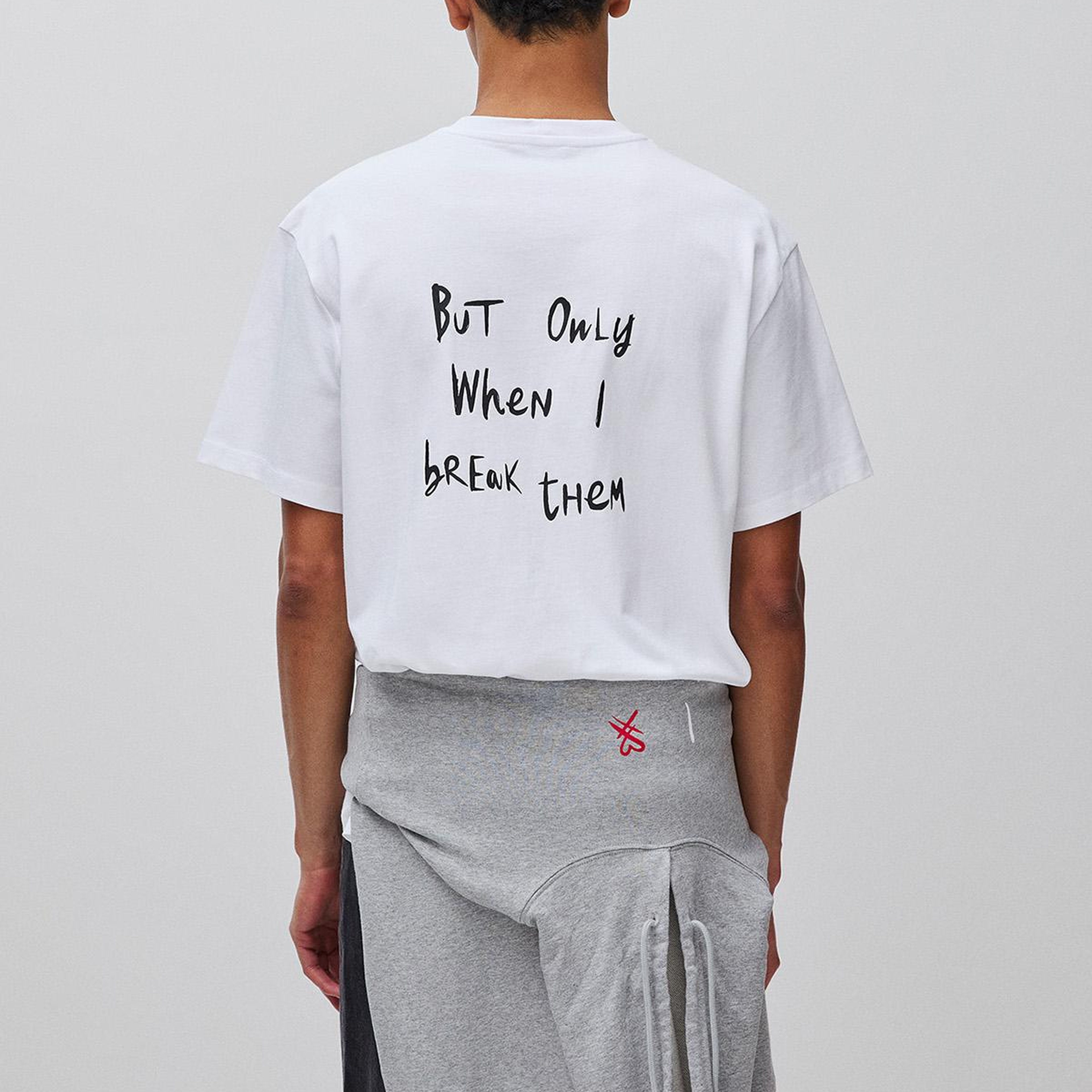 Erkek Beyaz  %100 Pamuk Grafik Baskılı Bisiklet Yaka T-Shirt