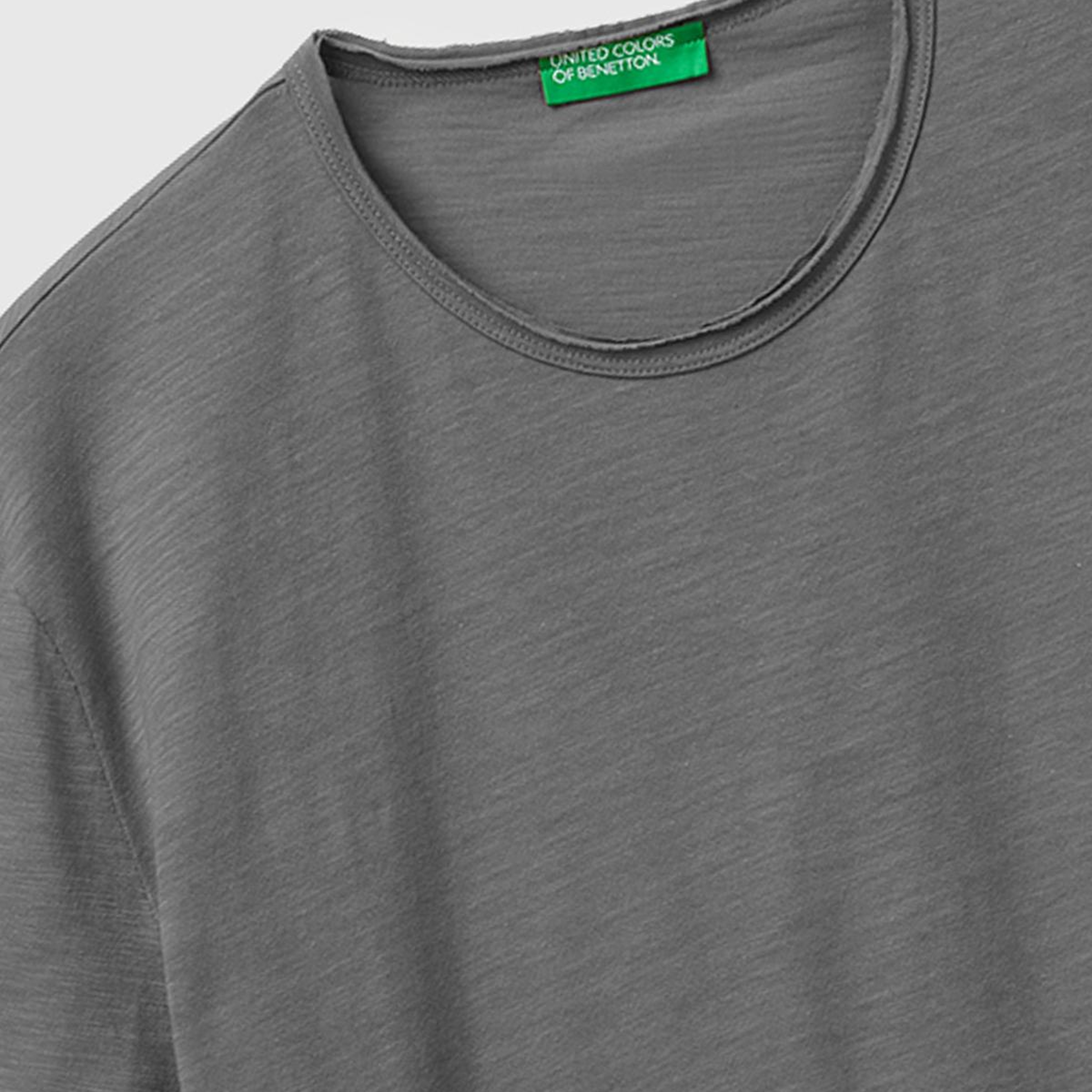 Erkek Antrasit  %100 Pamuk Regular Fit Bisiklet Yaka T-Shirt