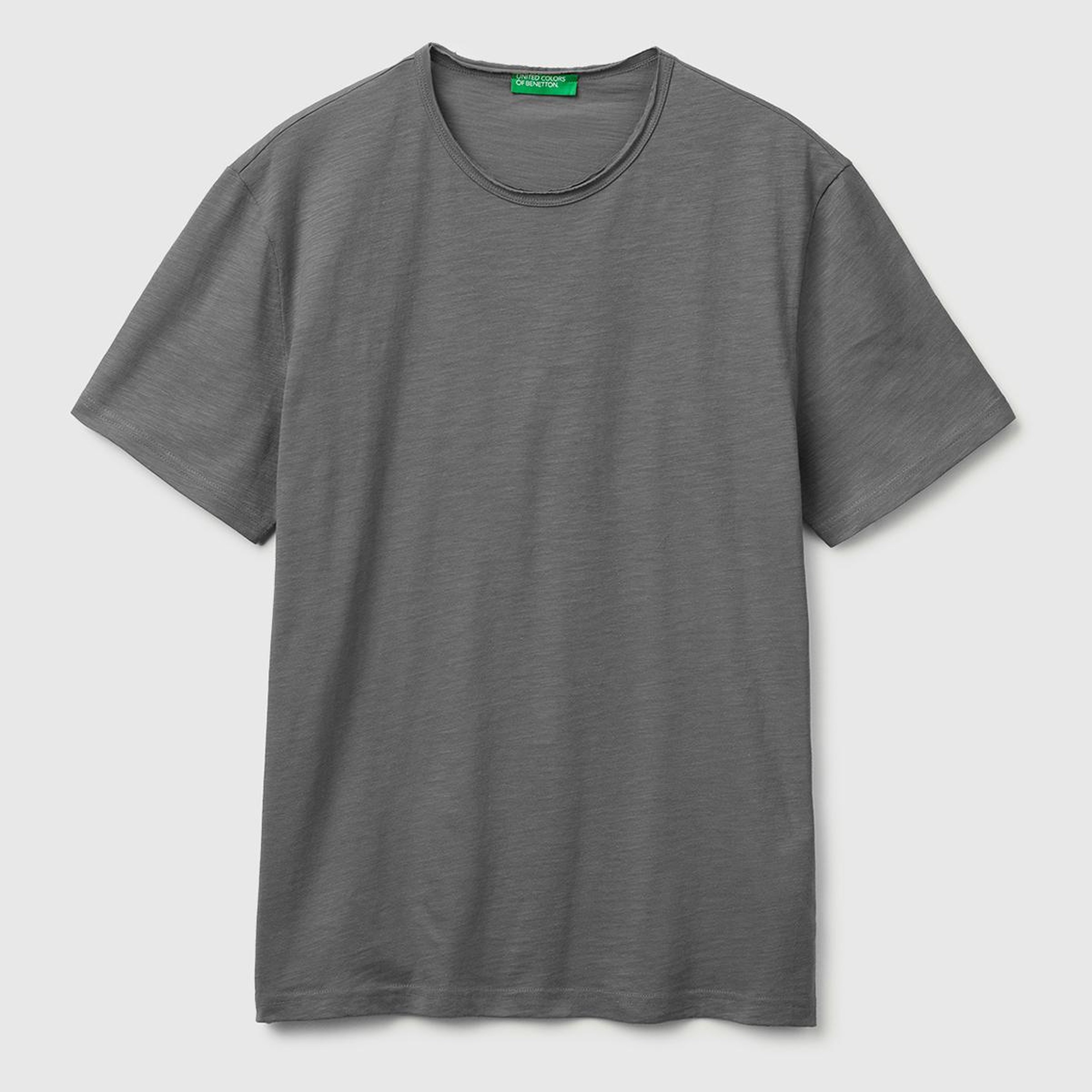Erkek Antrasit  %100 Pamuk Regular Fit Bisiklet Yaka T-Shirt