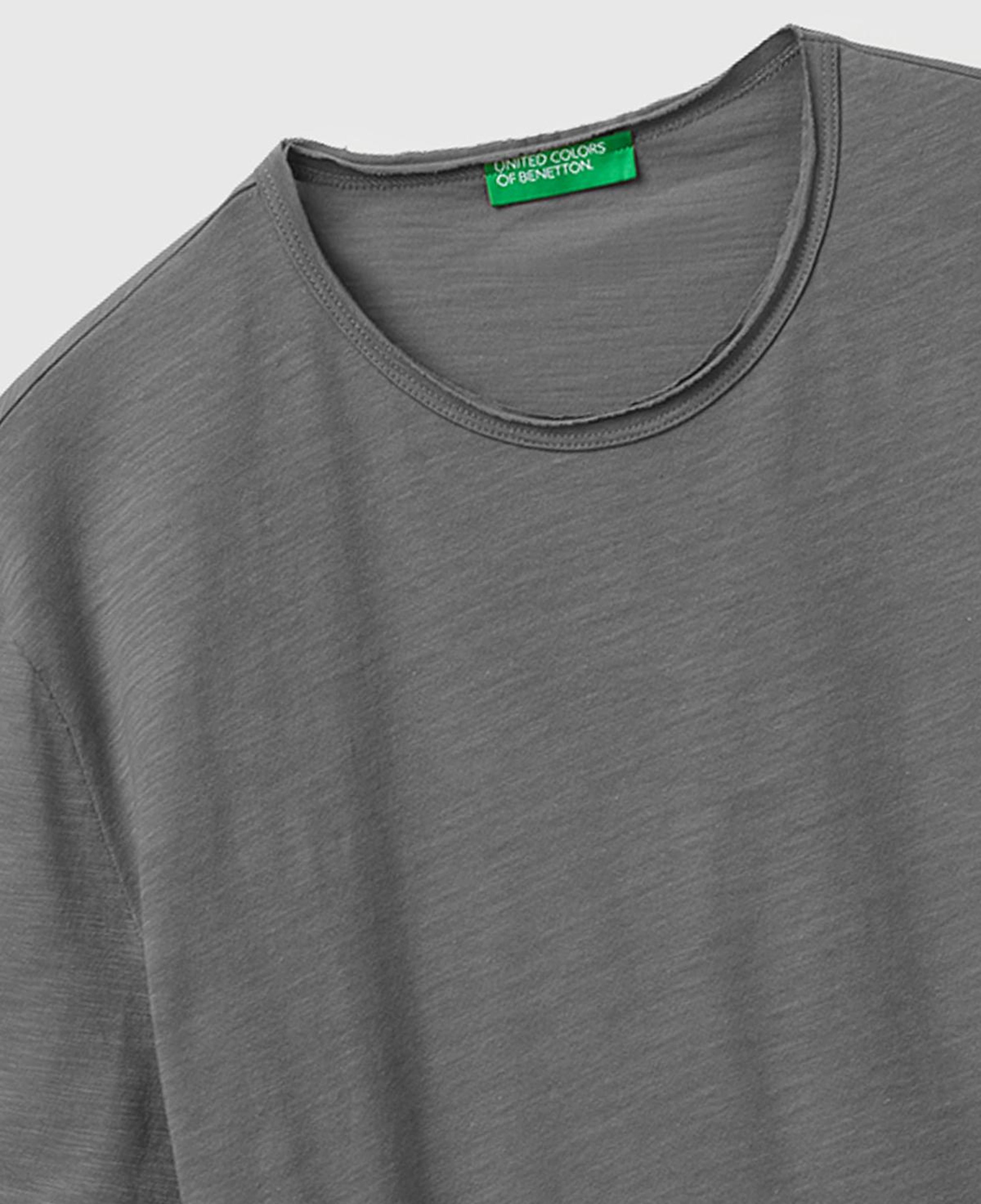Erkek Antrasit  %100 Pamuk Regular Fit Bisiklet Yaka T-Shirt