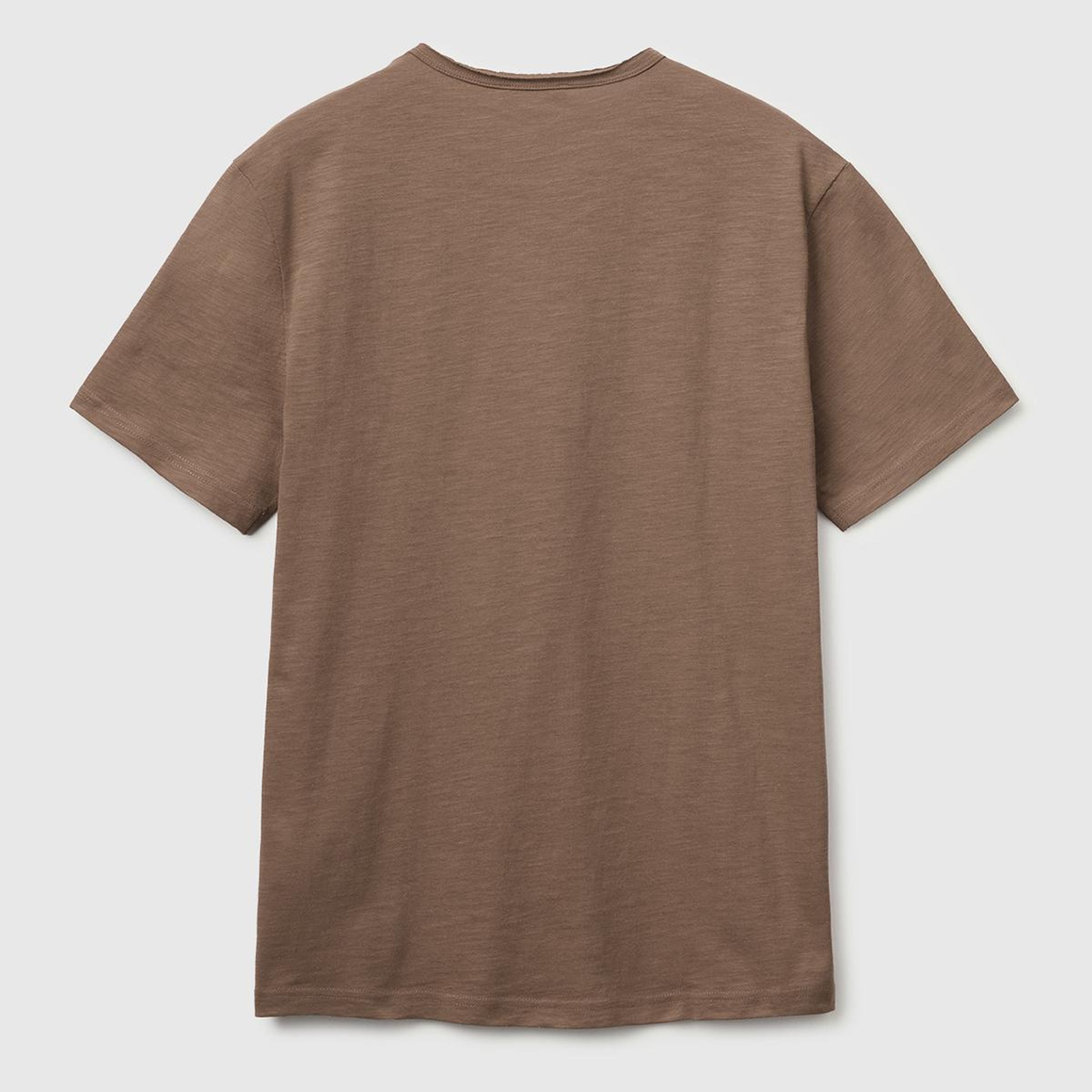 Erkek Kahverengi  %100 Pamuk Regular Fit Bisiklet Yaka T-Shirt
