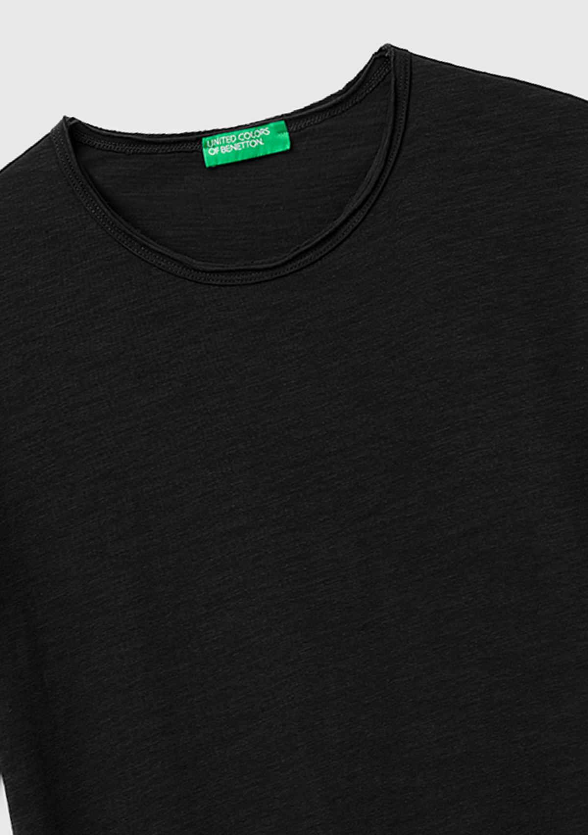 Erkek Siyah  %100 Pamuk Regular Fit Bisiklet Yaka T-Shirt