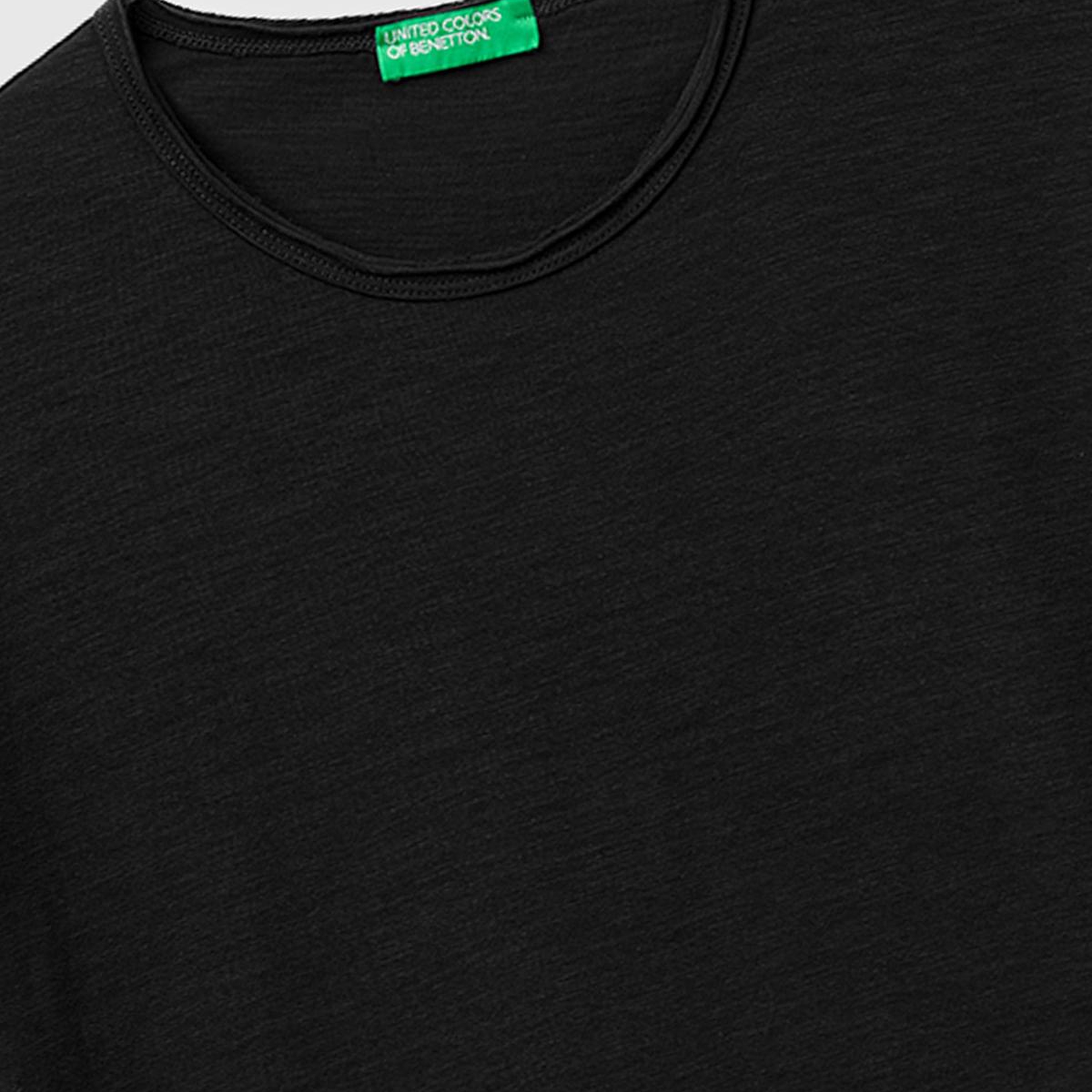 Erkek Siyah  %100 Pamuk Regular Fit Bisiklet Yaka T-Shirt