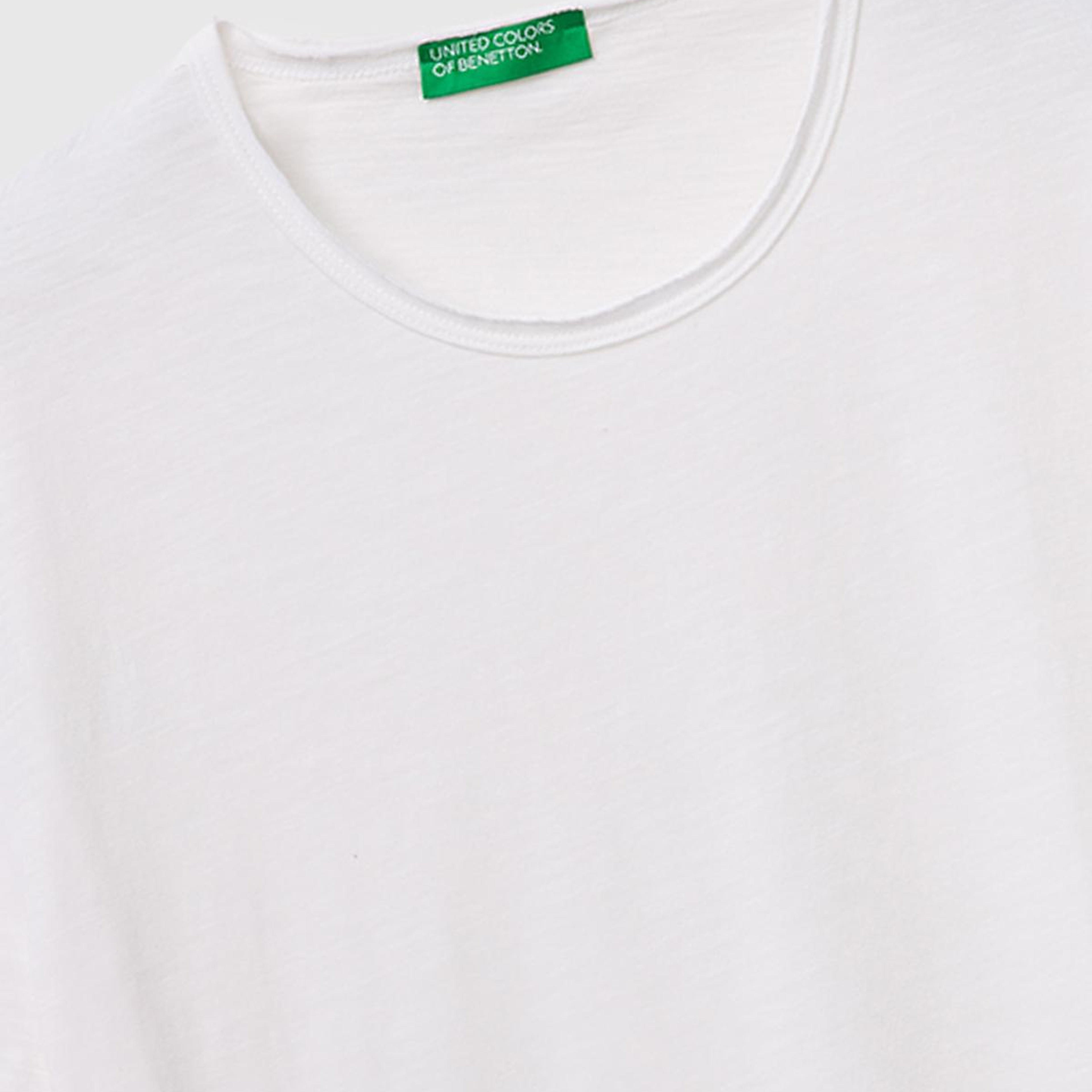 Erkek Beyaz %100 Pamuk Regular Fit Bisiklet Yaka T-Shirt