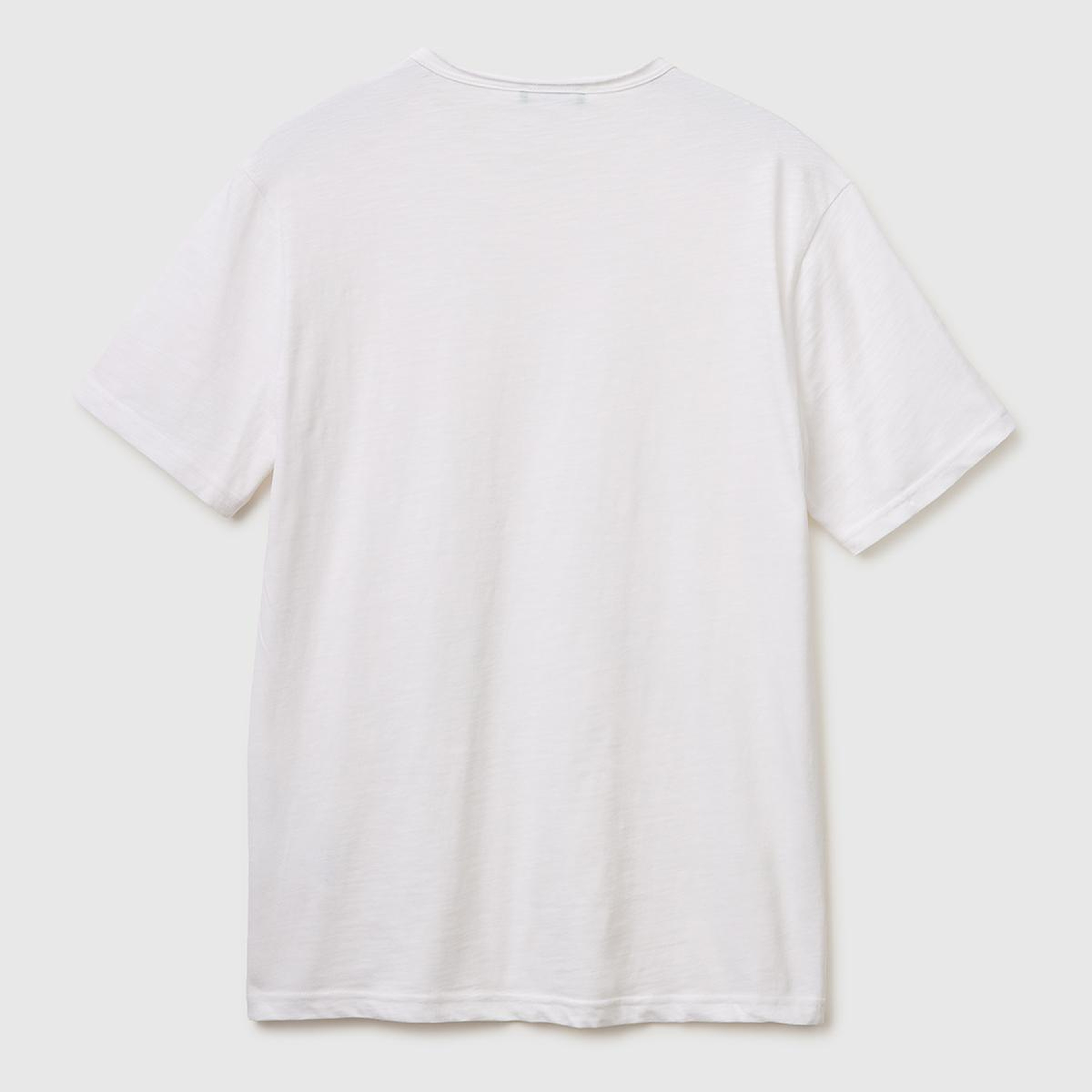 Erkek Beyaz %100 Pamuk Regular Fit Bisiklet Yaka T-Shirt