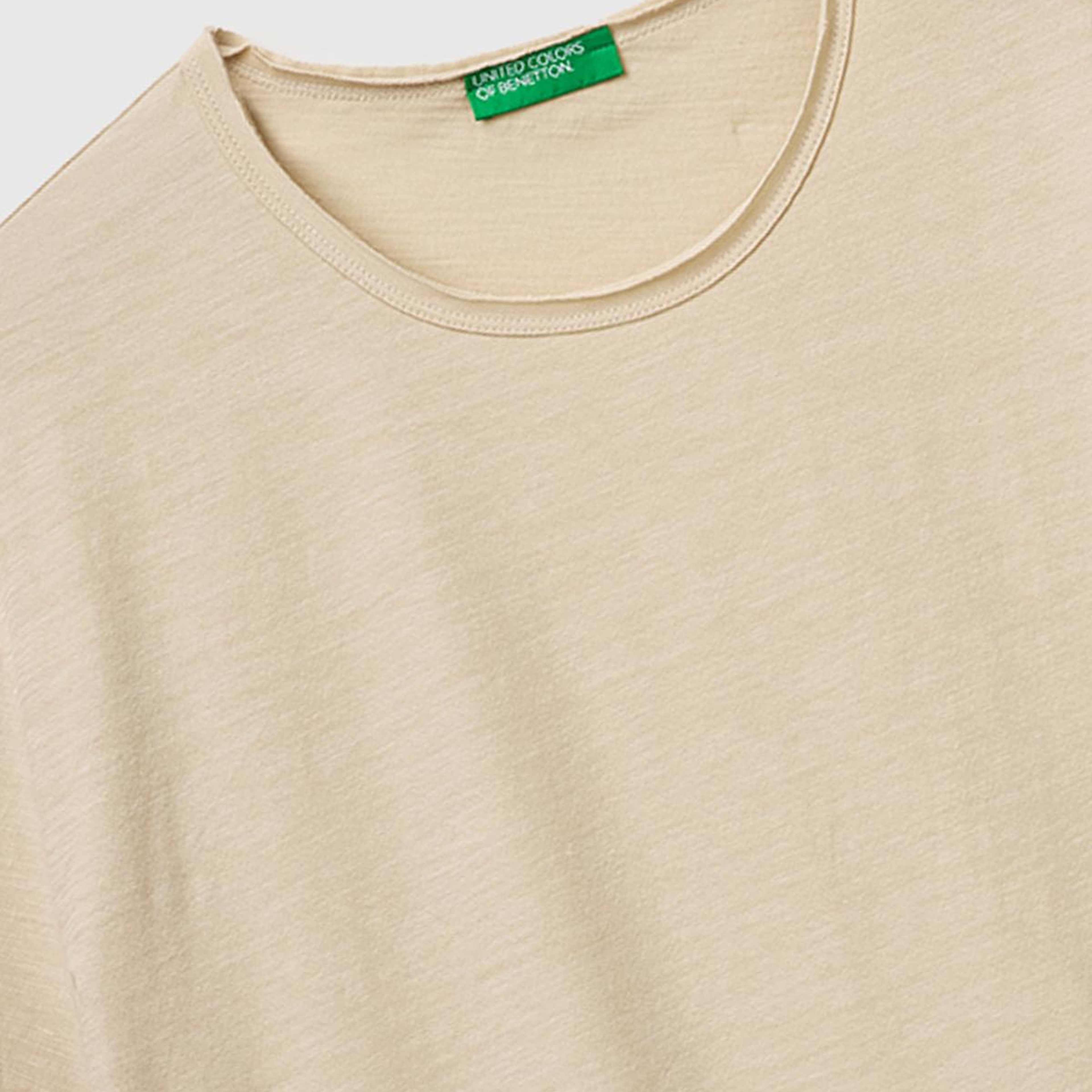 Erkek Taş %100 Pamuk Regular Fit Bisiklet Yaka T-Shirt