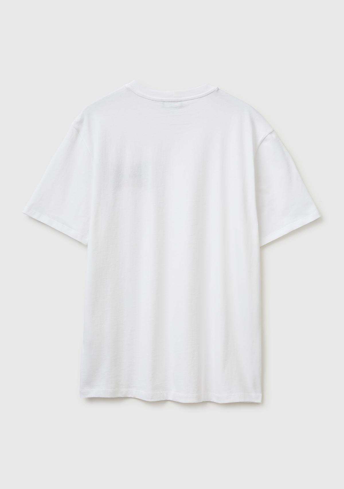 Erkek Gri  %100 Pamuk Regular Fit Logo  Nakışlı T-Shirt