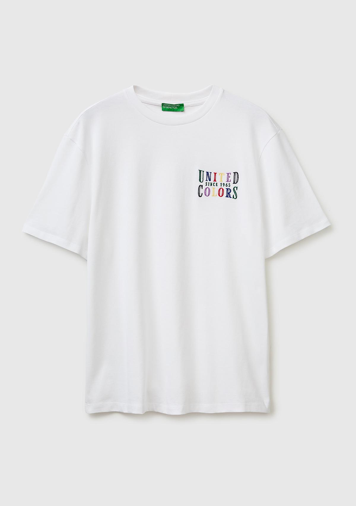 Erkek Gri  %100 Pamuk Regular Fit Logo  Nakışlı T-Shirt