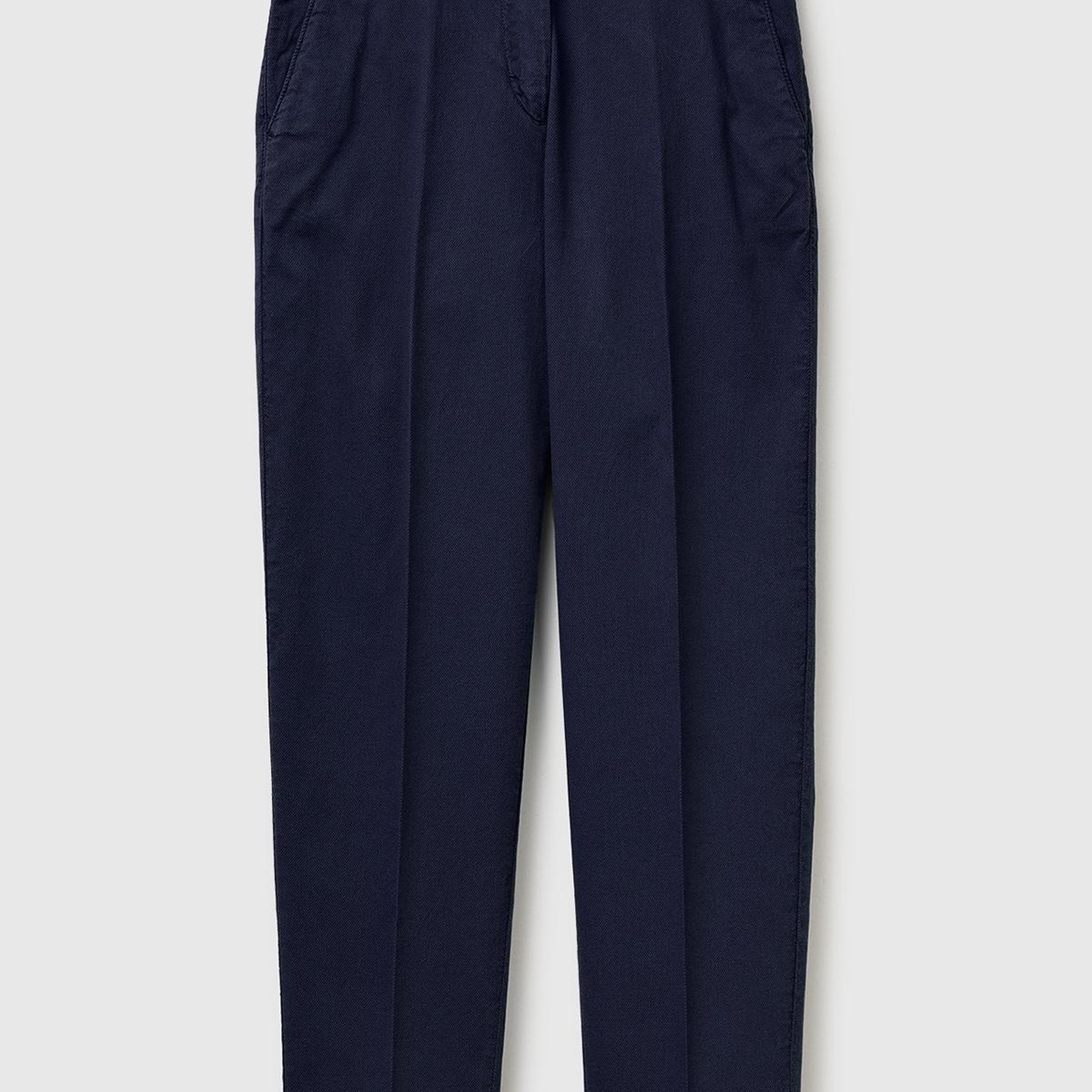 Kadın Lacivert Pamuk Karışımlı Slim Fit Chino Kumaş Pantolon