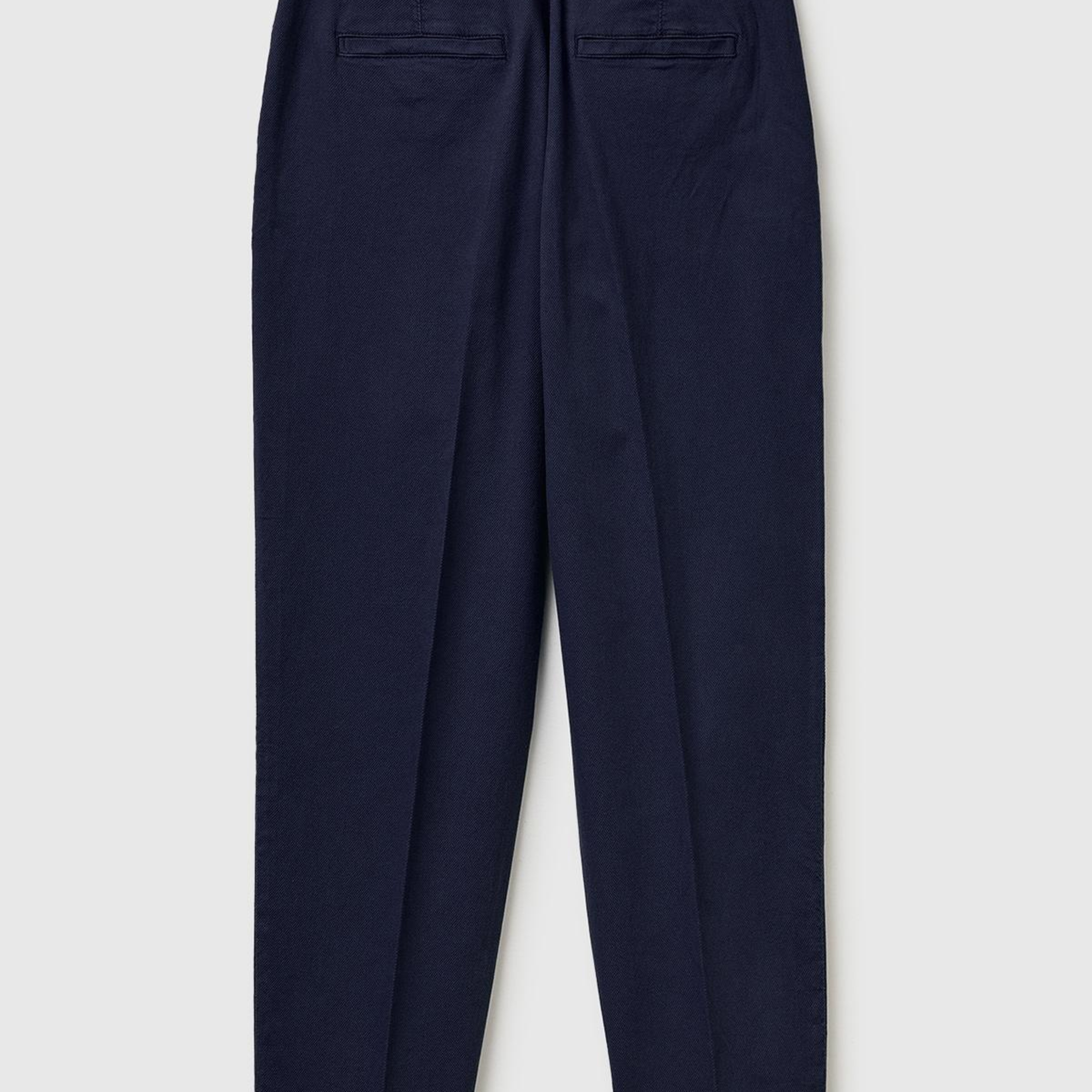 Kadın Lacivert Pamuk Karışımlı Slim Fit Chino Kumaş Pantolon