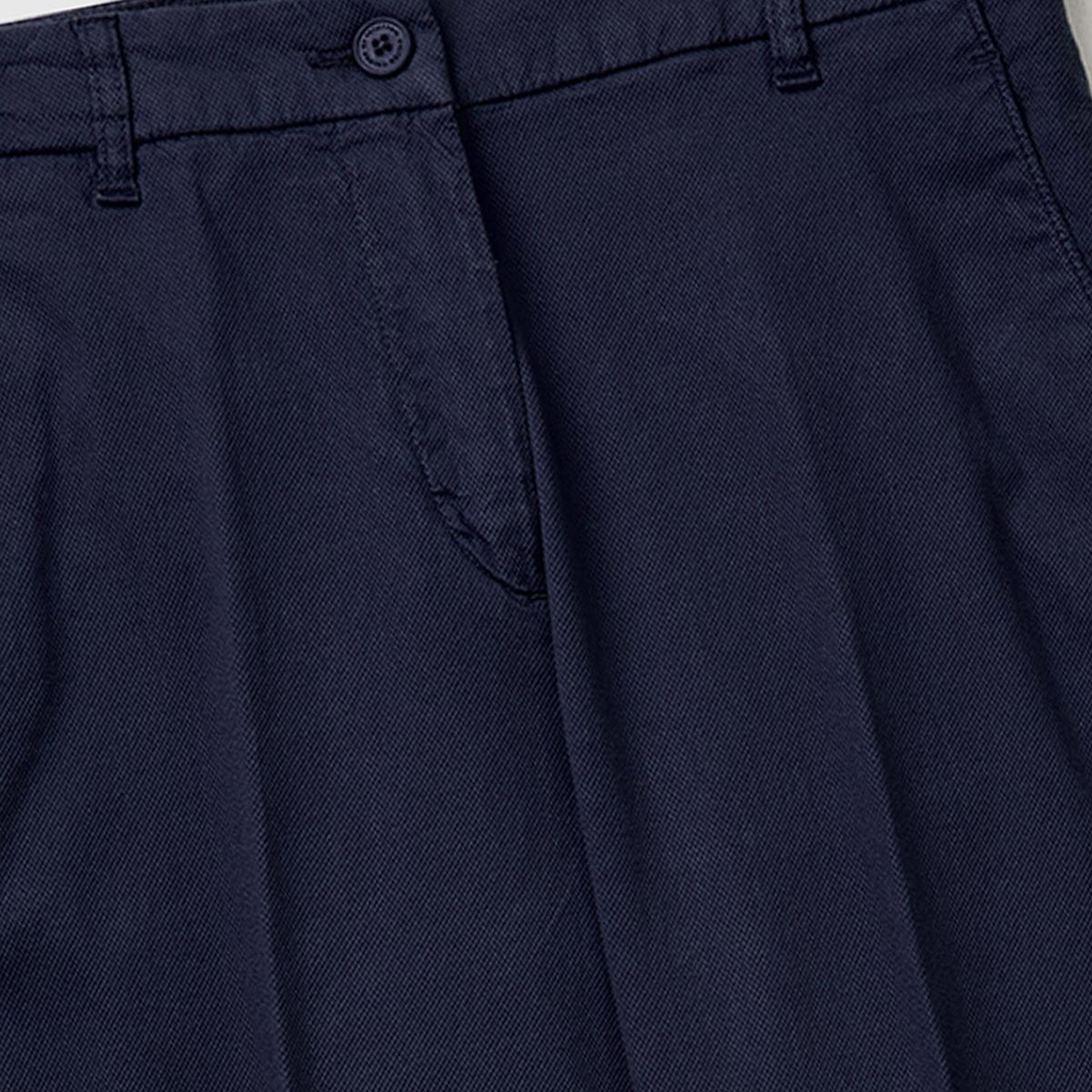 Kadın Lacivert Pamuk Karışımlı Slim Fit Chino Kumaş Pantolon