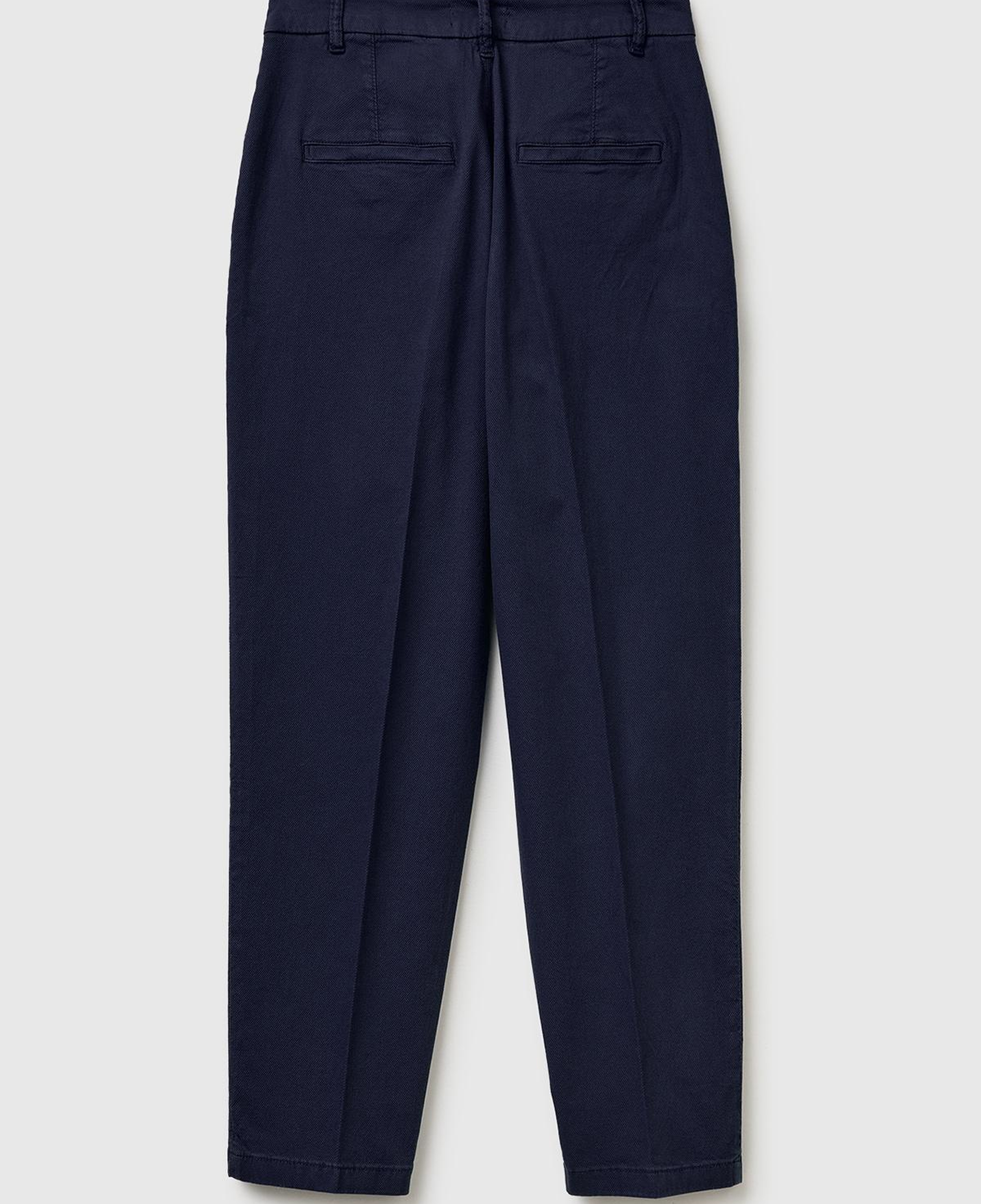 Kadın Lacivert Pamuk Karışımlı Slim Fit Chino Kumaş Pantolon