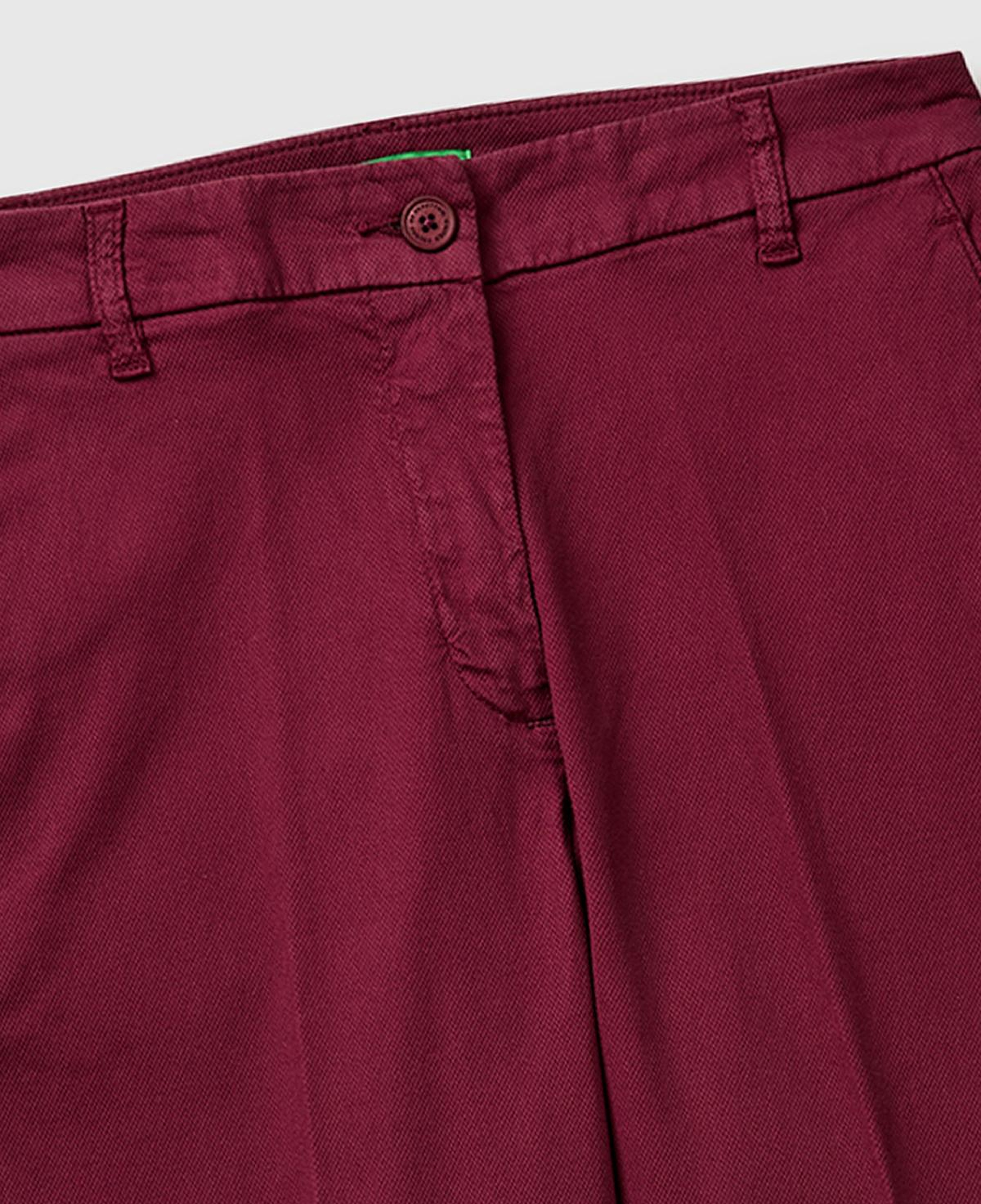 Kadın Bordo Pamuk Karışımlı Slim Fit Chino Kumaş Pantolon